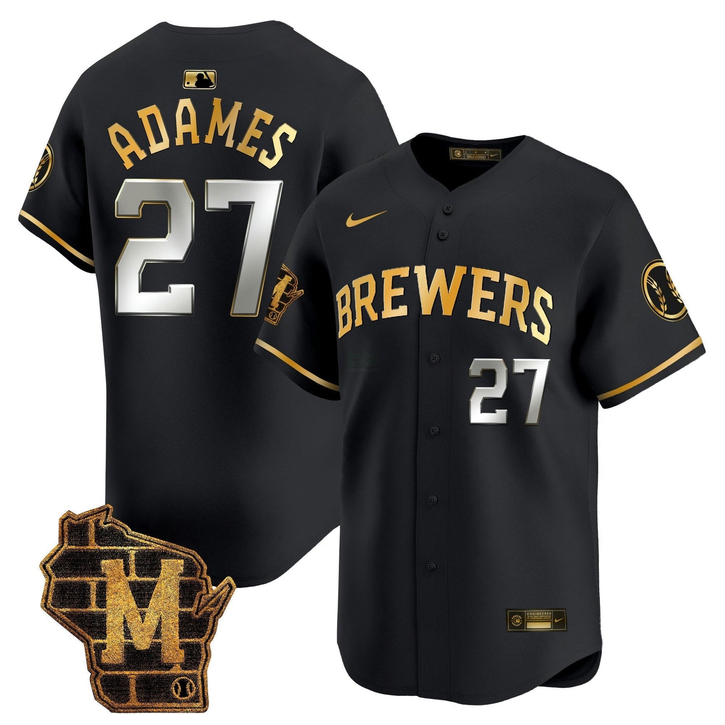 Camisa MLB Men’s Milwaukee Home Patch Vapor Premier Limited Jersey