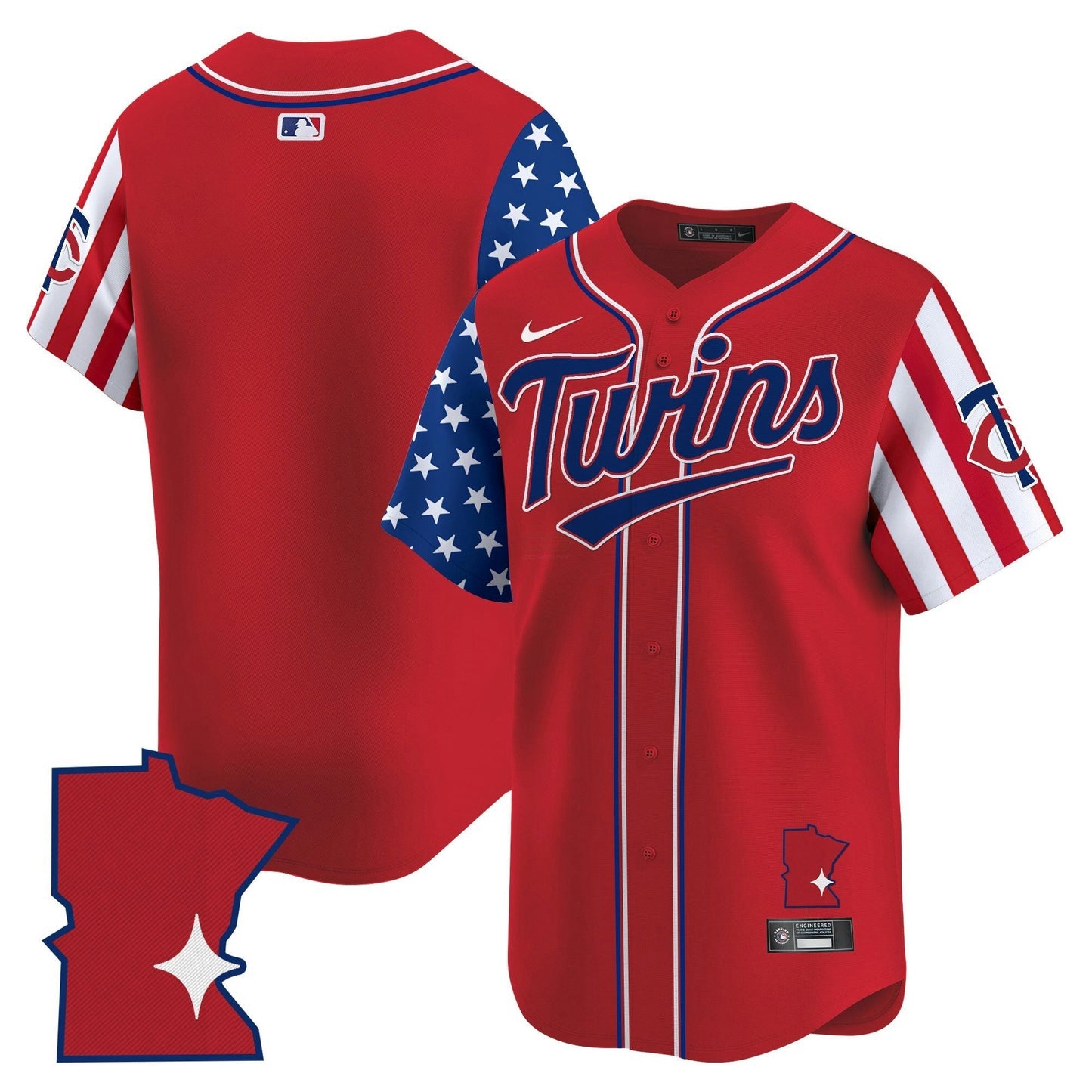 Camisa MLB Men’s Minnesota 2025 Independence Day Vapor Premier Limited Jersey