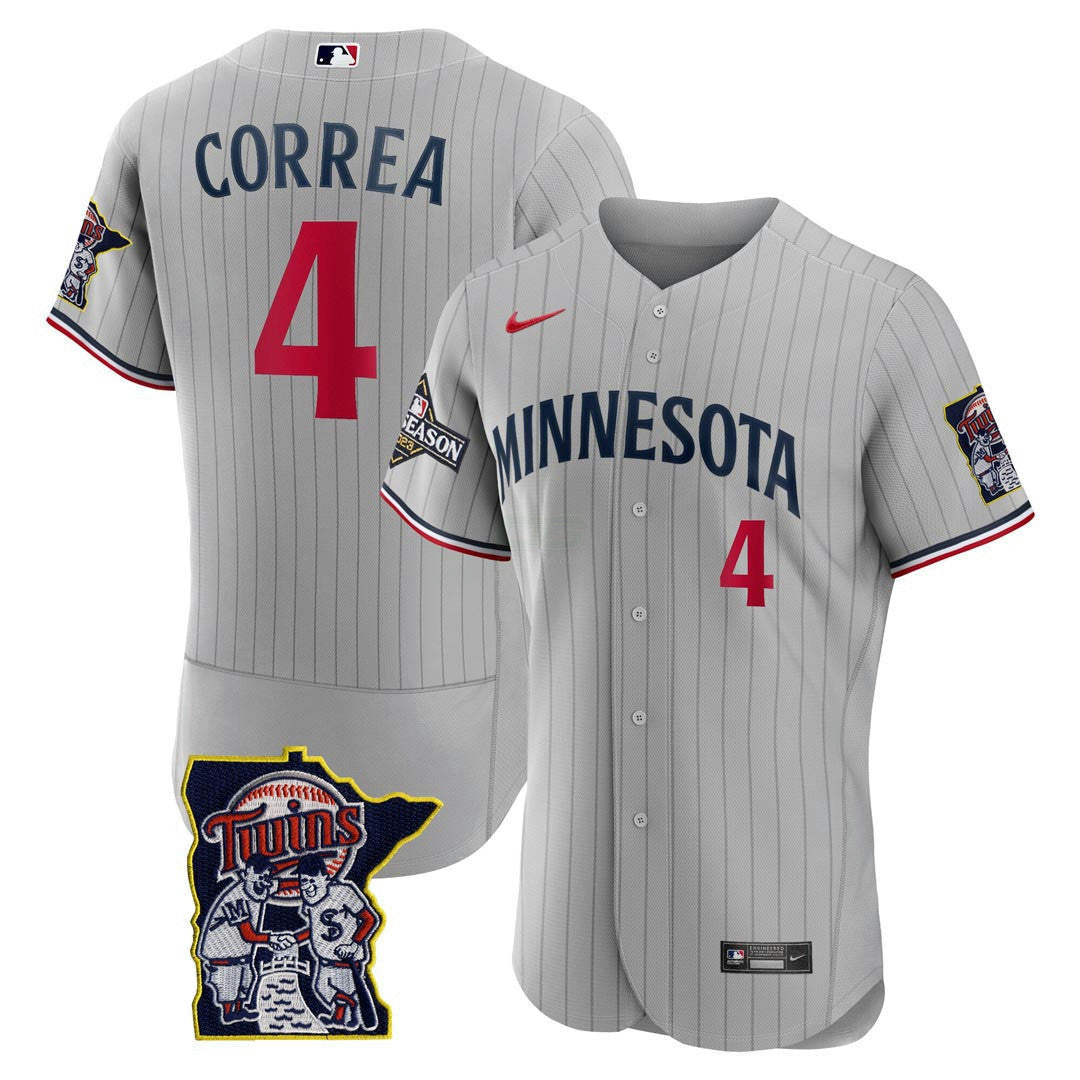 Camisa MLB Men’s Minnesota Flex Base Postseason Patch Jersey