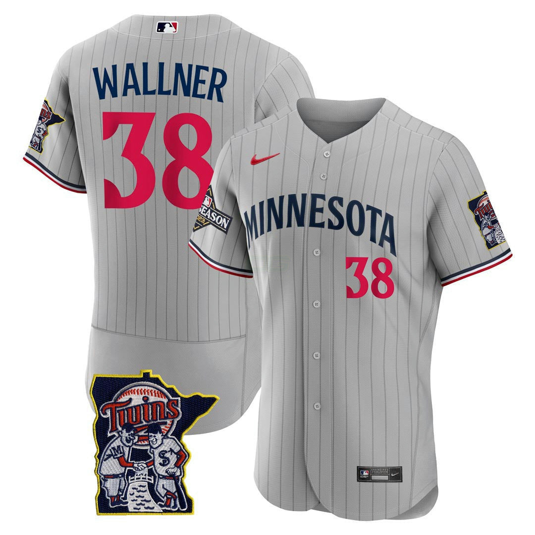 Camisa MLB Men’s Minnesota Flex Base Postseason Patch Jersey