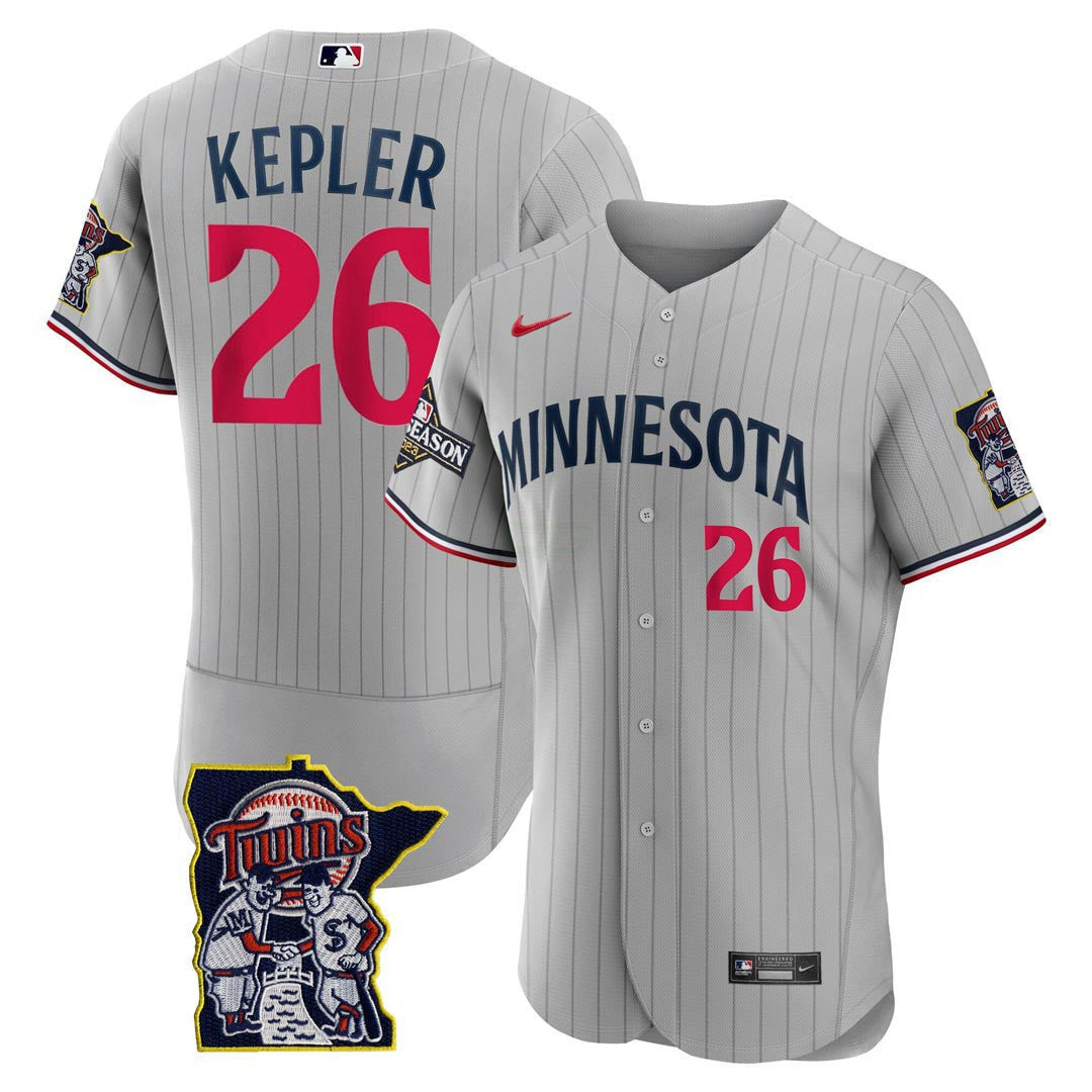 Camisa MLB Men’s Minnesota Flex Base Postseason Patch Jersey