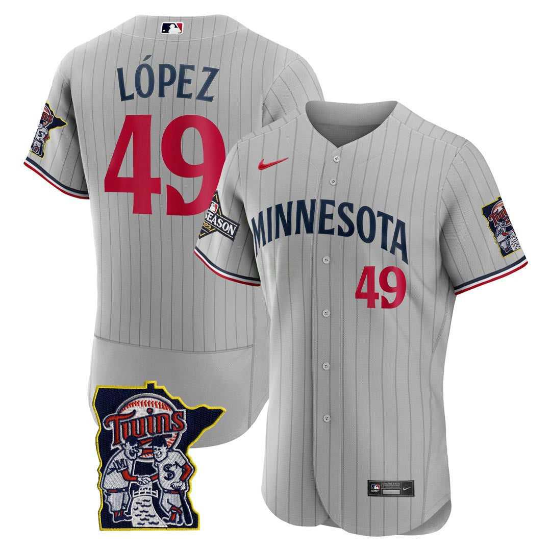 Camisa MLB Men’s Minnesota Flex Base Postseason Patch Jersey