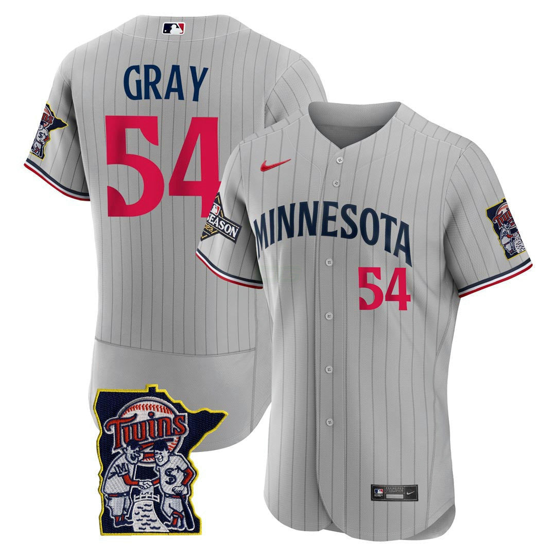 Camisa MLB Men’s Minnesota Flex Base Postseason Patch Jersey