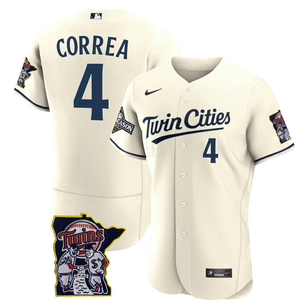 Camisa MLB Men’s Minnesota Flex Base Postseason Patch Jersey