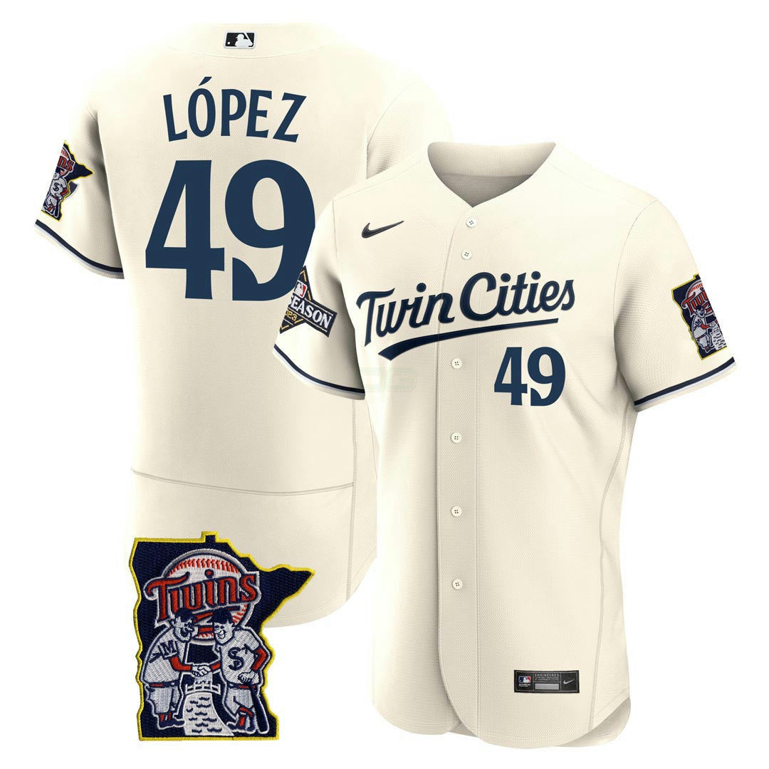 Camisa MLB Men’s Minnesota Flex Base Postseason Patch Jersey