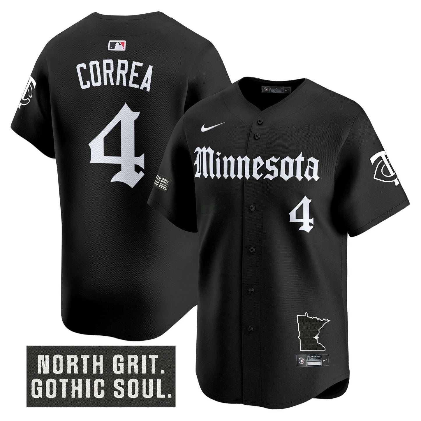 Camisa MLB Men’s Minnesota ‘Gothic North Edition’ Vapor Premier Limited Jersey