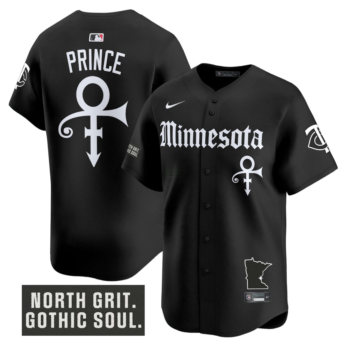 Camisa MLB Men’s Minnesota ‘Gothic North Edition’ Vapor Premier Limited Jersey
