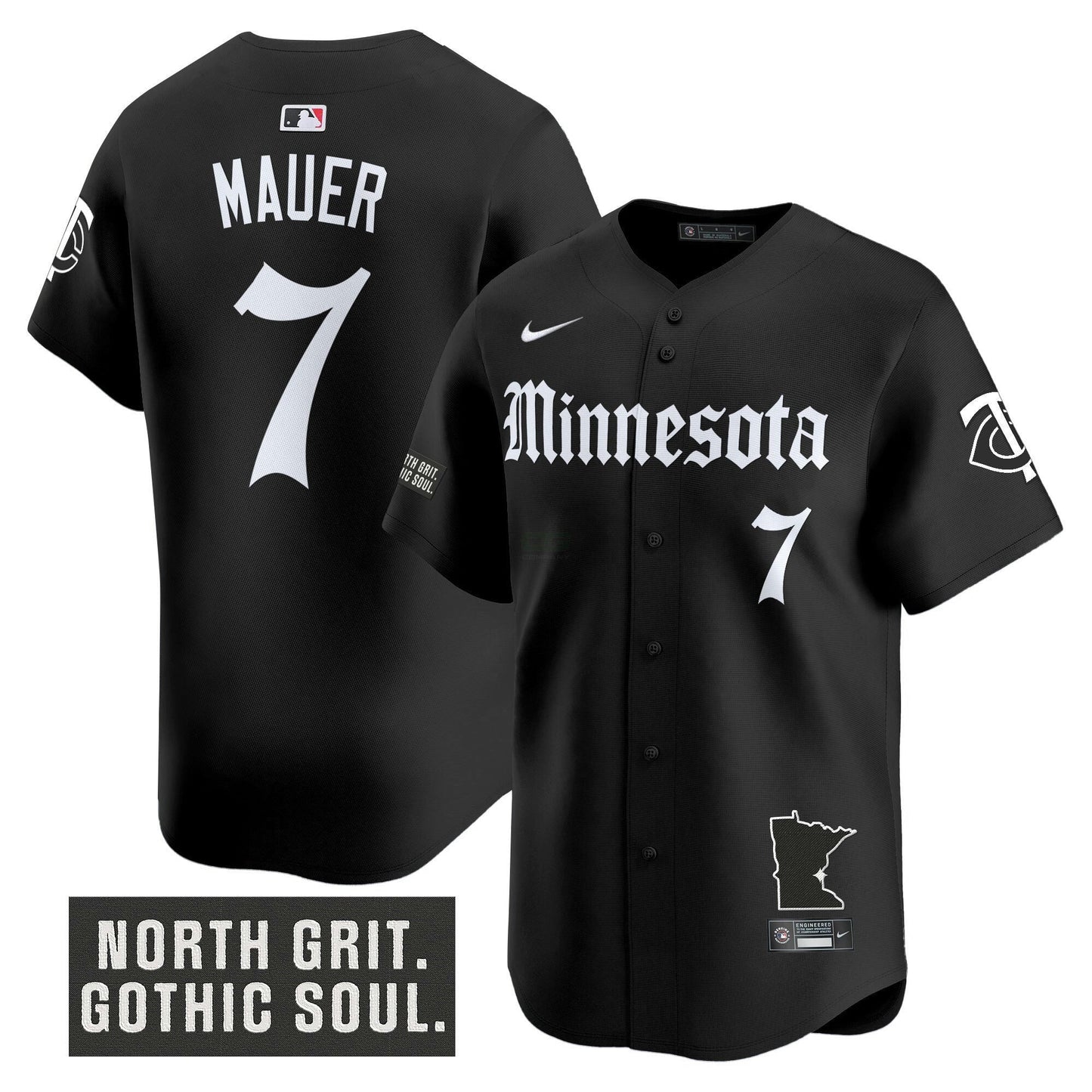 Camisa MLB Men’s Minnesota ‘Gothic North Edition’ Vapor Premier Limited Jersey
