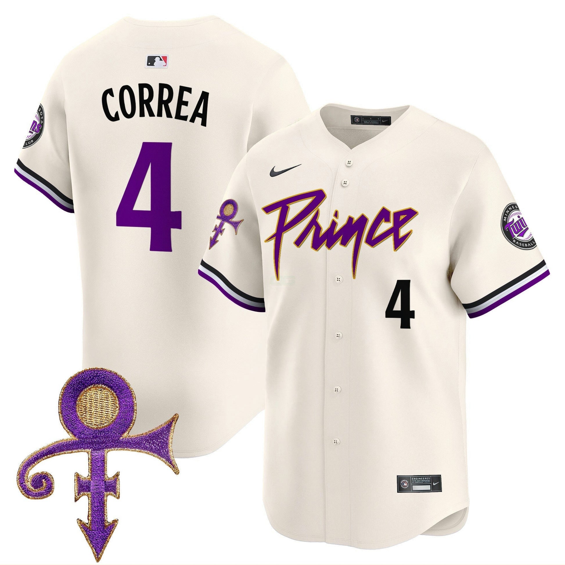 Camisa MLB Men’s Minnesota Prince Patch Vapor Premier Limited Jersey