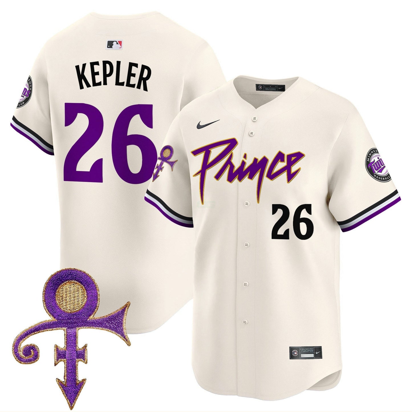 Camisa MLB Men’s Minnesota Prince Patch Vapor Premier Limited Jersey