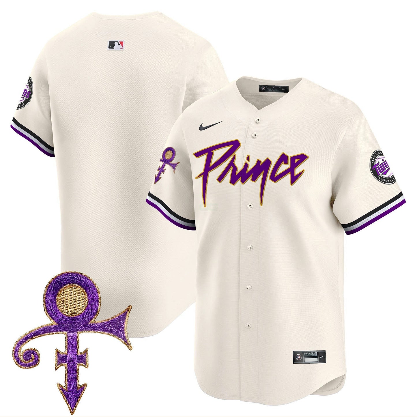Camisa MLB Men’s Minnesota Prince Patch Vapor Premier Limited Jersey