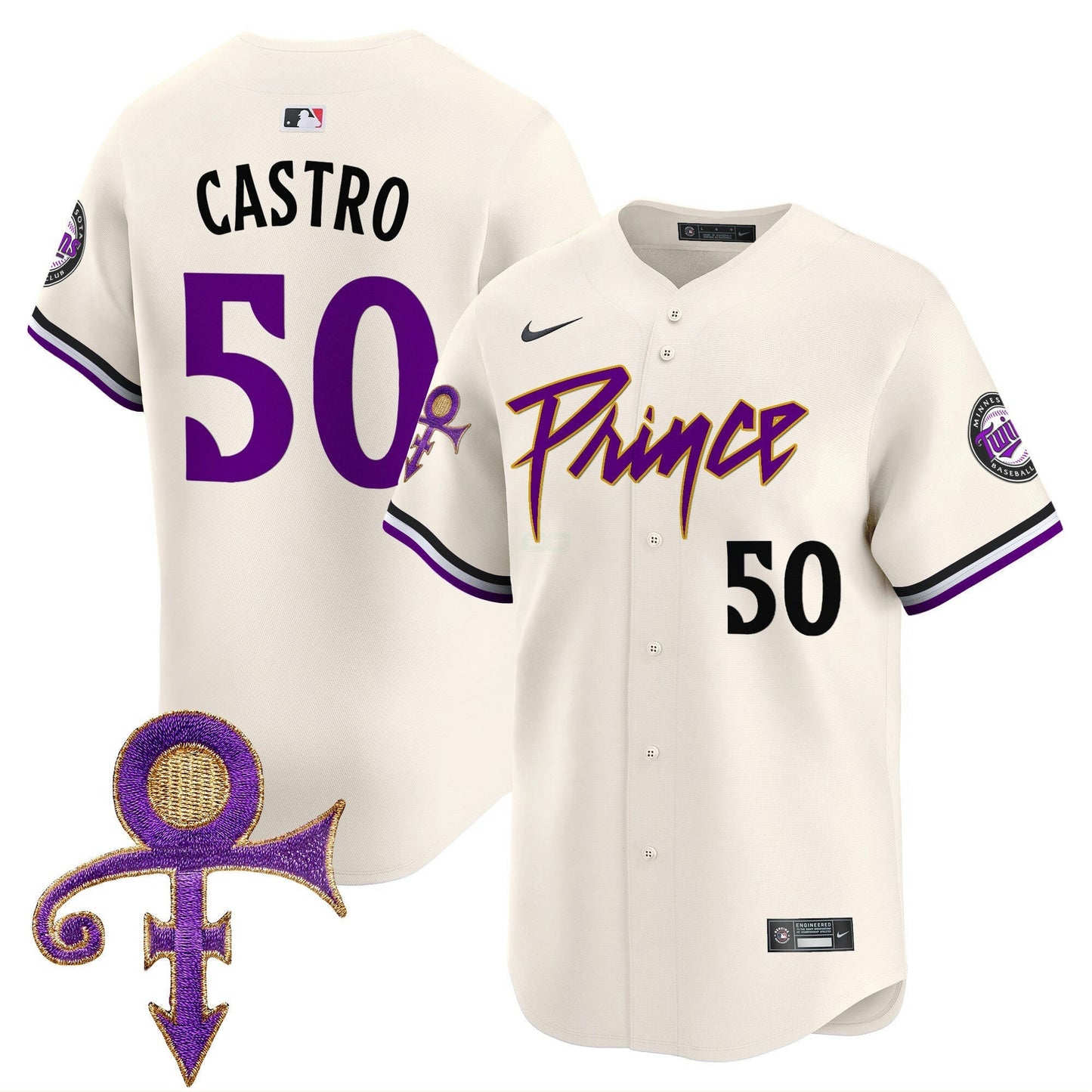 Camisa MLB Men’s Minnesota Prince Patch Vapor Premier Limited Jersey