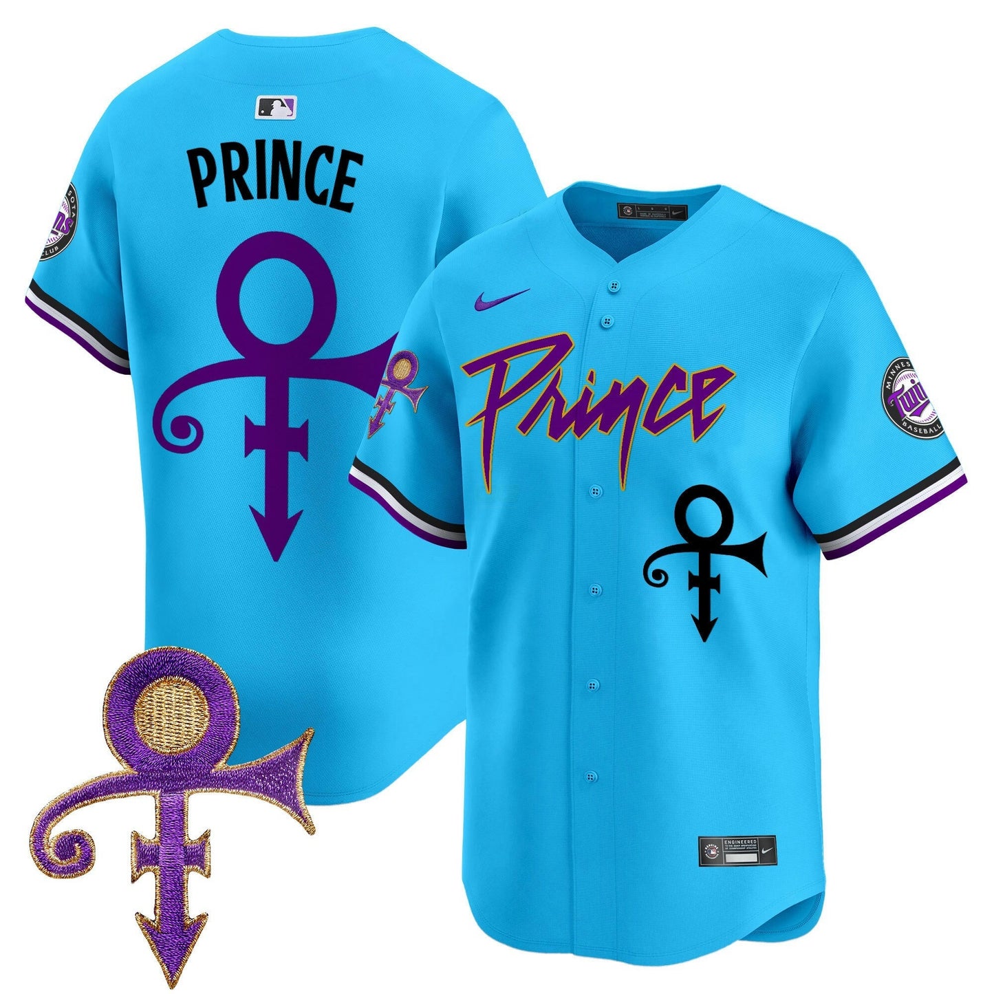 Camisa MLB Men’s Minnesota Prince Patch Vapor Premier Limited Jersey