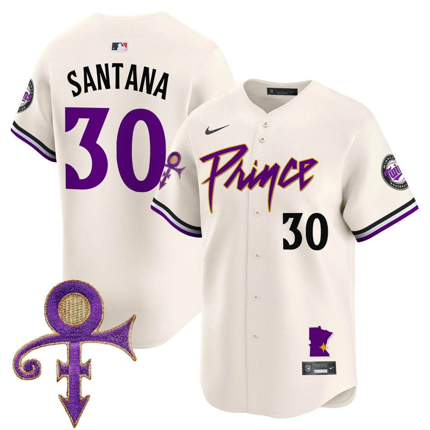 Camisa MLB Men’s Minnesota Prince Patch Vapor Premier Limited Jersey V2