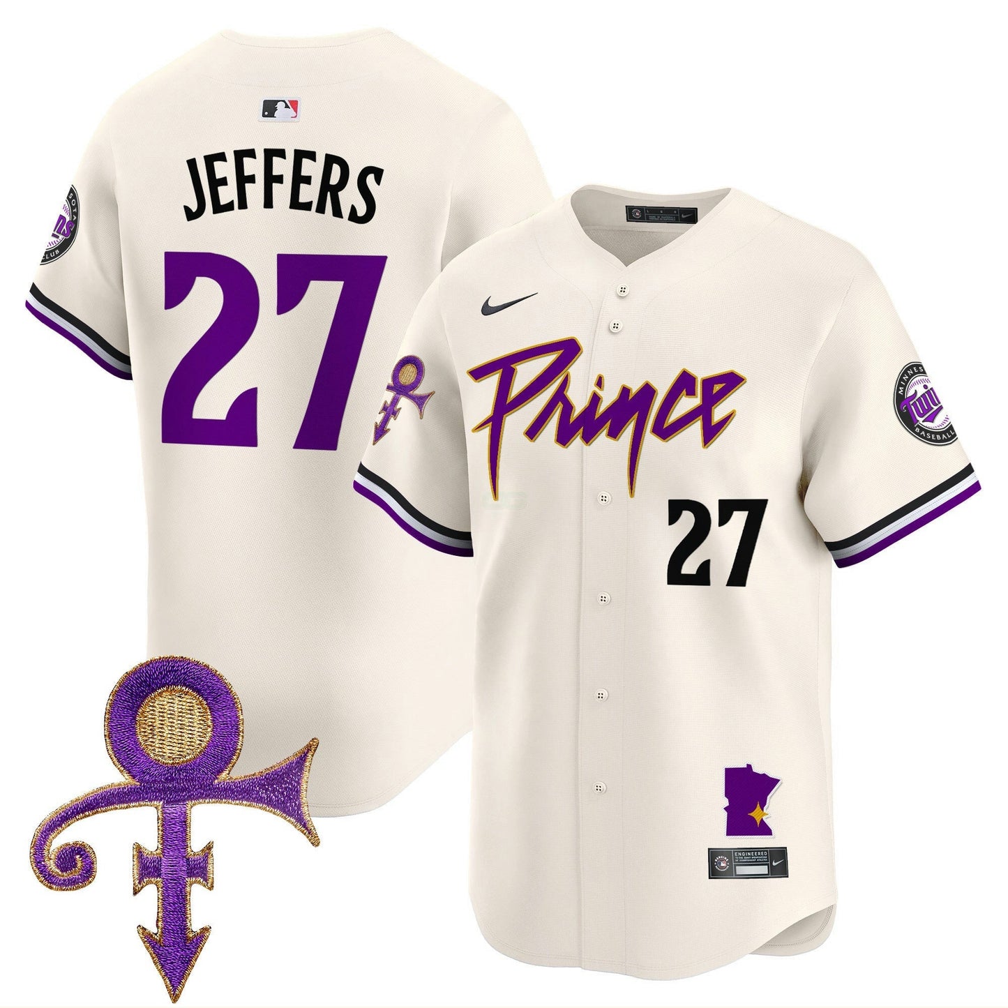 Camisa MLB Men’s Minnesota Prince Patch Vapor Premier Limited Jersey V2