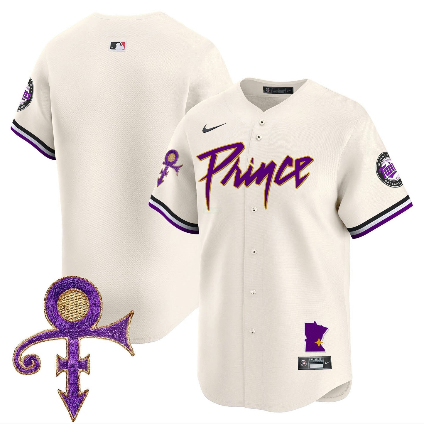 Camisa MLB Men’s Minnesota Prince Patch Vapor Premier Limited Jersey V2