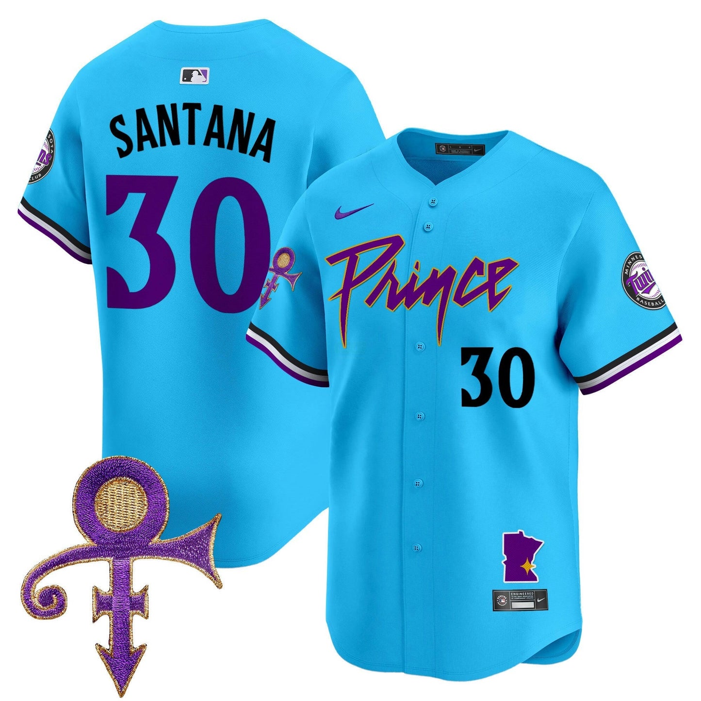 Camisa MLB Men’s Minnesota Prince Patch Vapor Premier Limited Jersey V2
