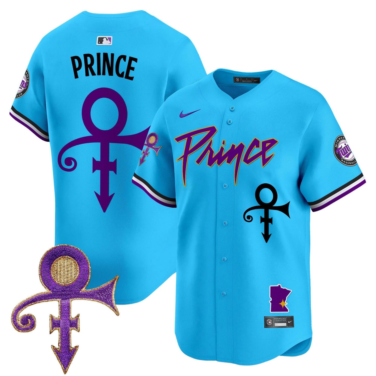 Camisa MLB Men’s Minnesota Prince Patch Vapor Premier Limited Jersey V2