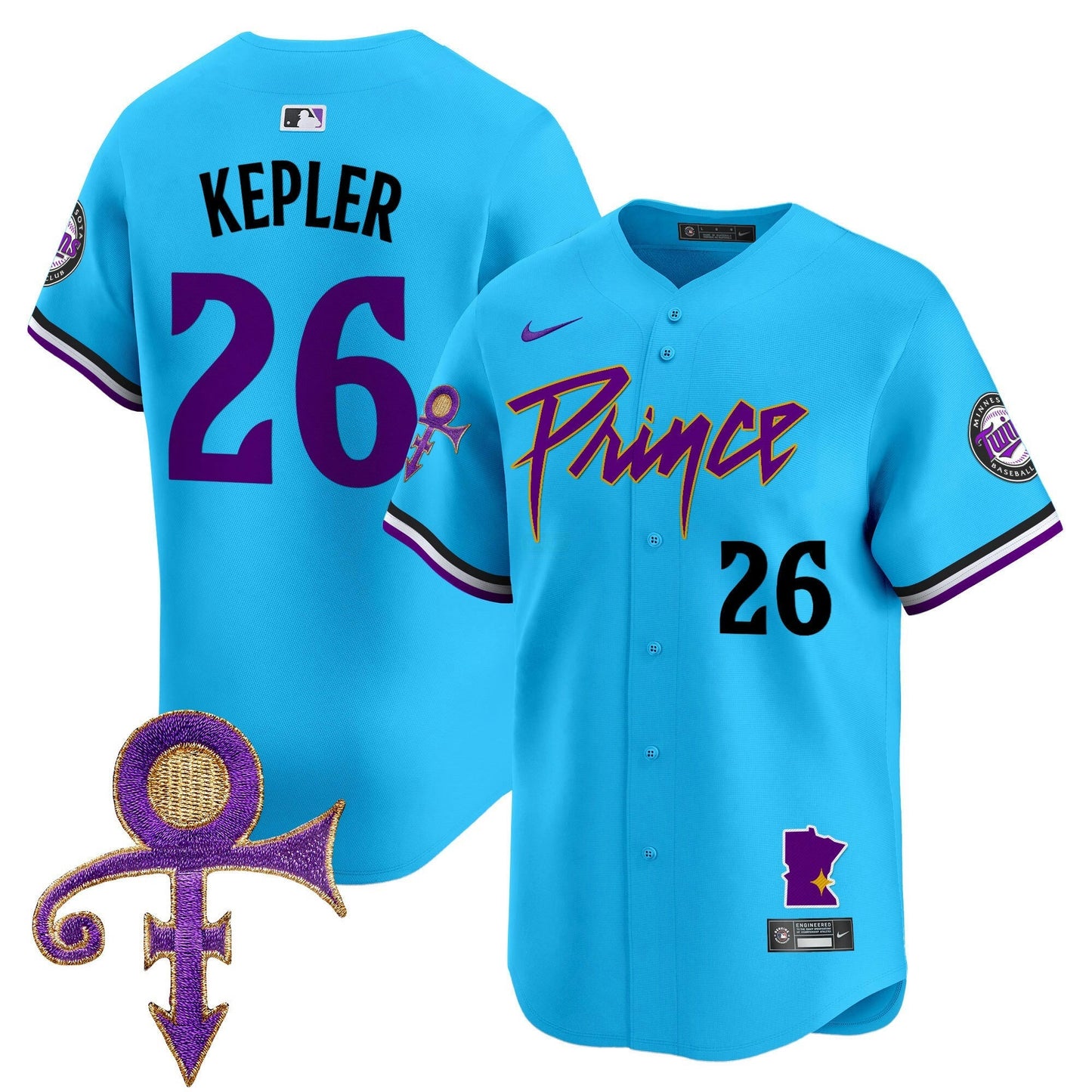 Camisa MLB Men’s Minnesota Prince Patch Vapor Premier Limited Jersey V2