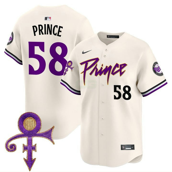 Camisa MLB Men’s Minnesota Prince Patch Vapor Premier Limited Jersey V4