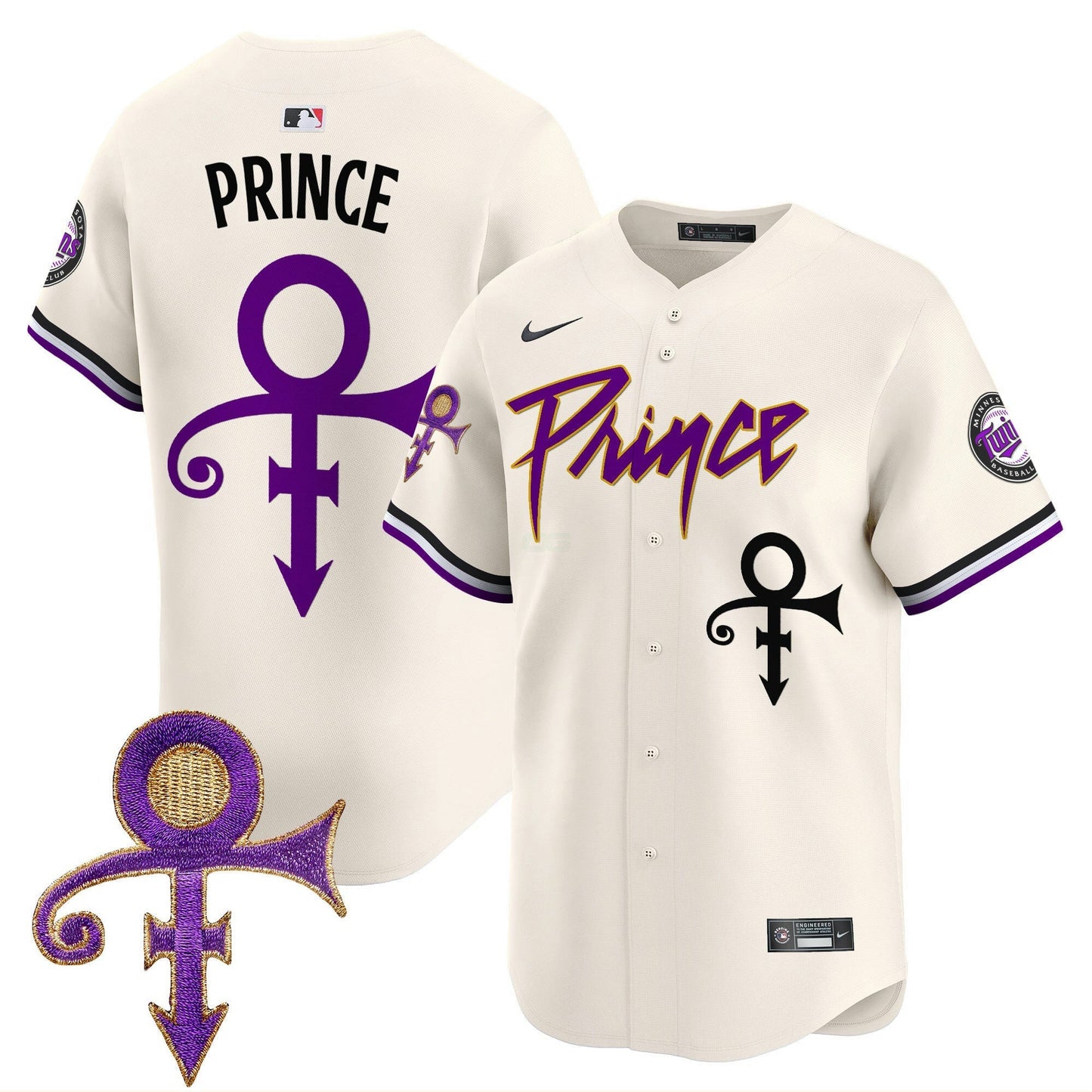 Camisa MLB Men’s Minnesota Prince Patch Vapor Premier Limited Jersey V4