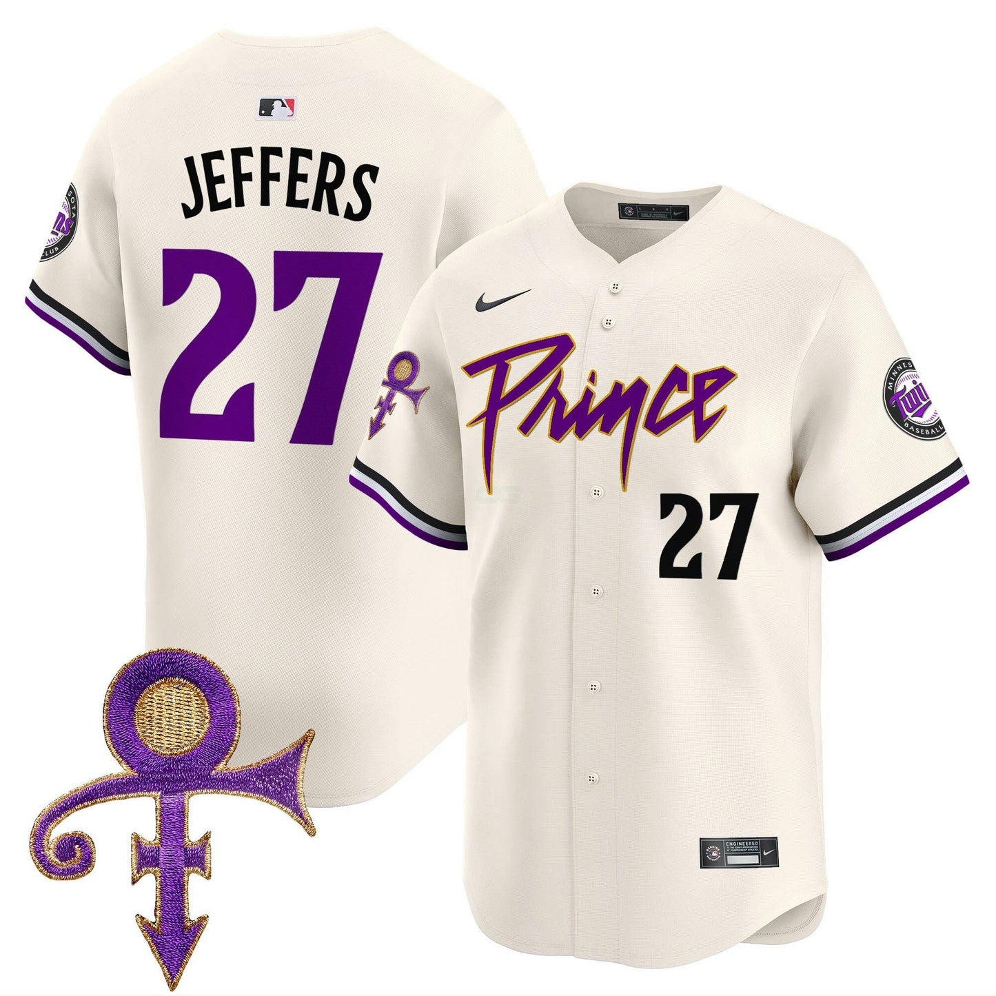 Camisa MLB Men’s Minnesota Prince Patch Vapor Premier Limited Jersey V4