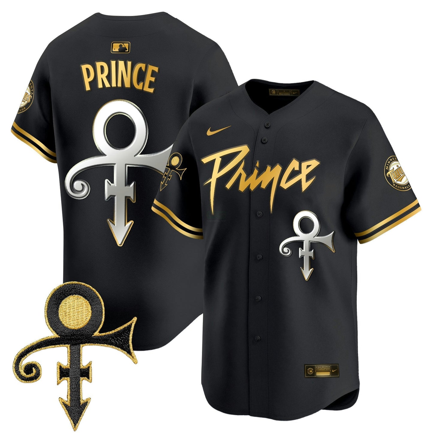 Camisa MLB Men’s Minnesota Prince Patch Vapor Premier Limited Jersey V4