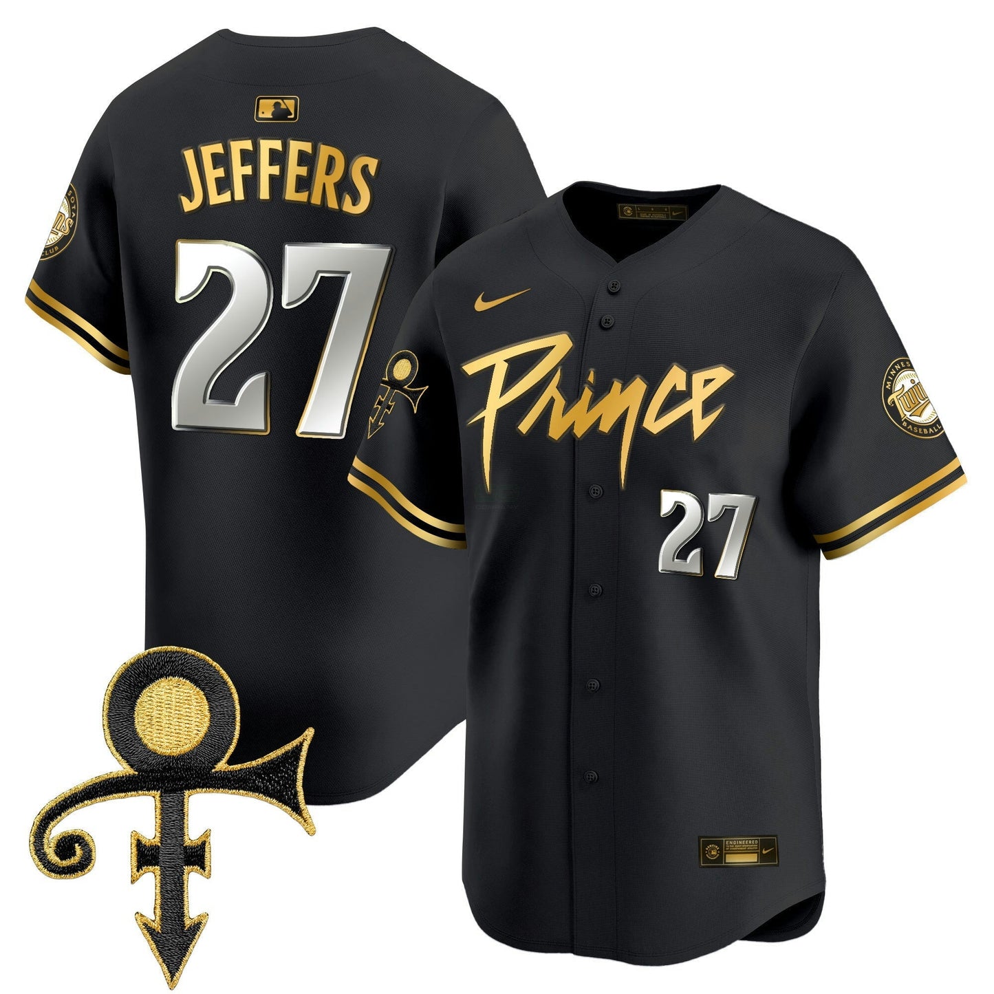 Camisa MLB Men’s Minnesota Prince Patch Vapor Premier Limited Jersey V4