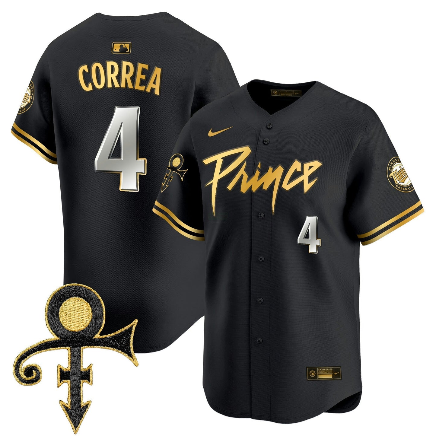 Camisa MLB Men’s Minnesota Prince Patch Vapor Premier Limited Jersey V4