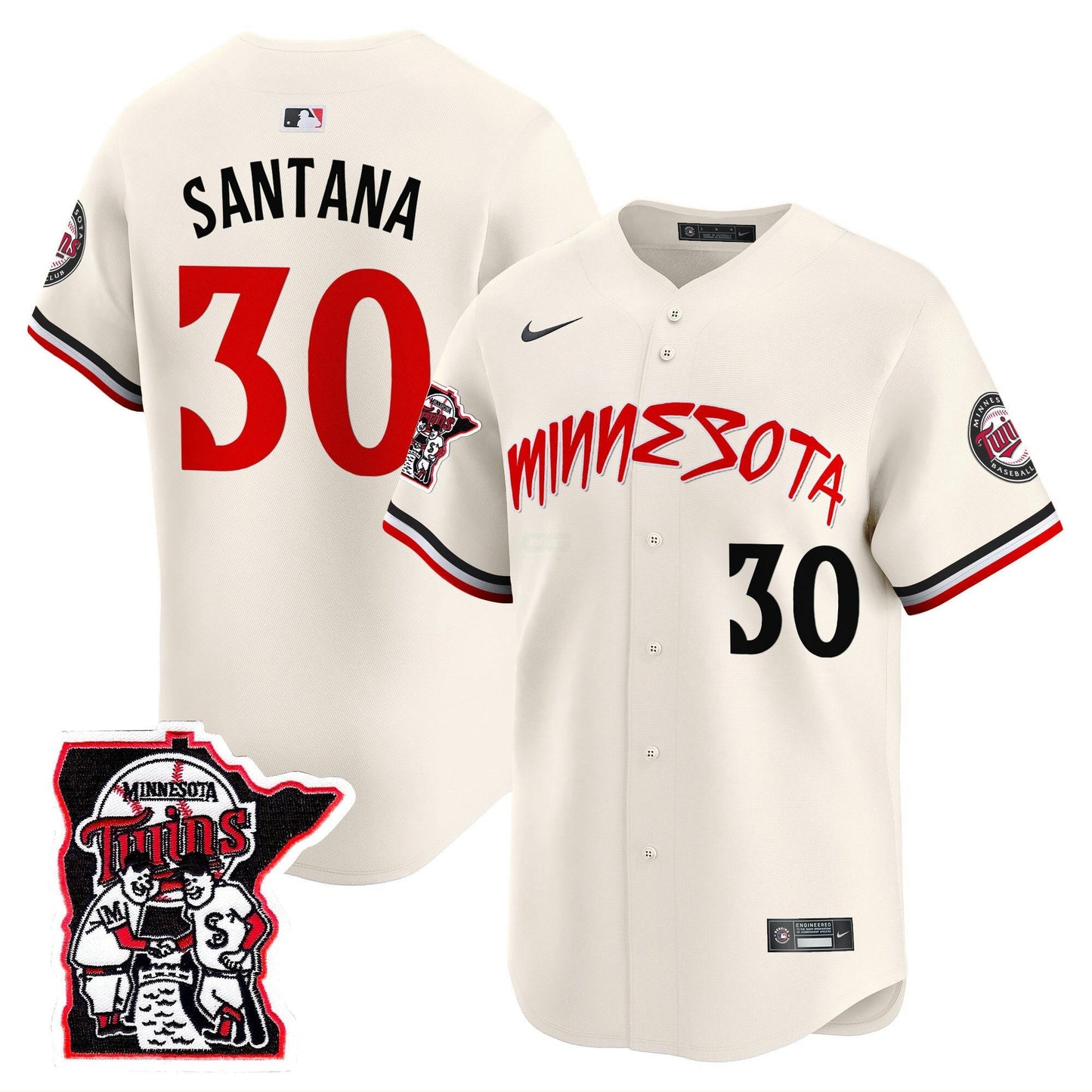 Camisa MLB Men’s Minnesota Shaking Hands Patch Vapor Premier Limited Jersey