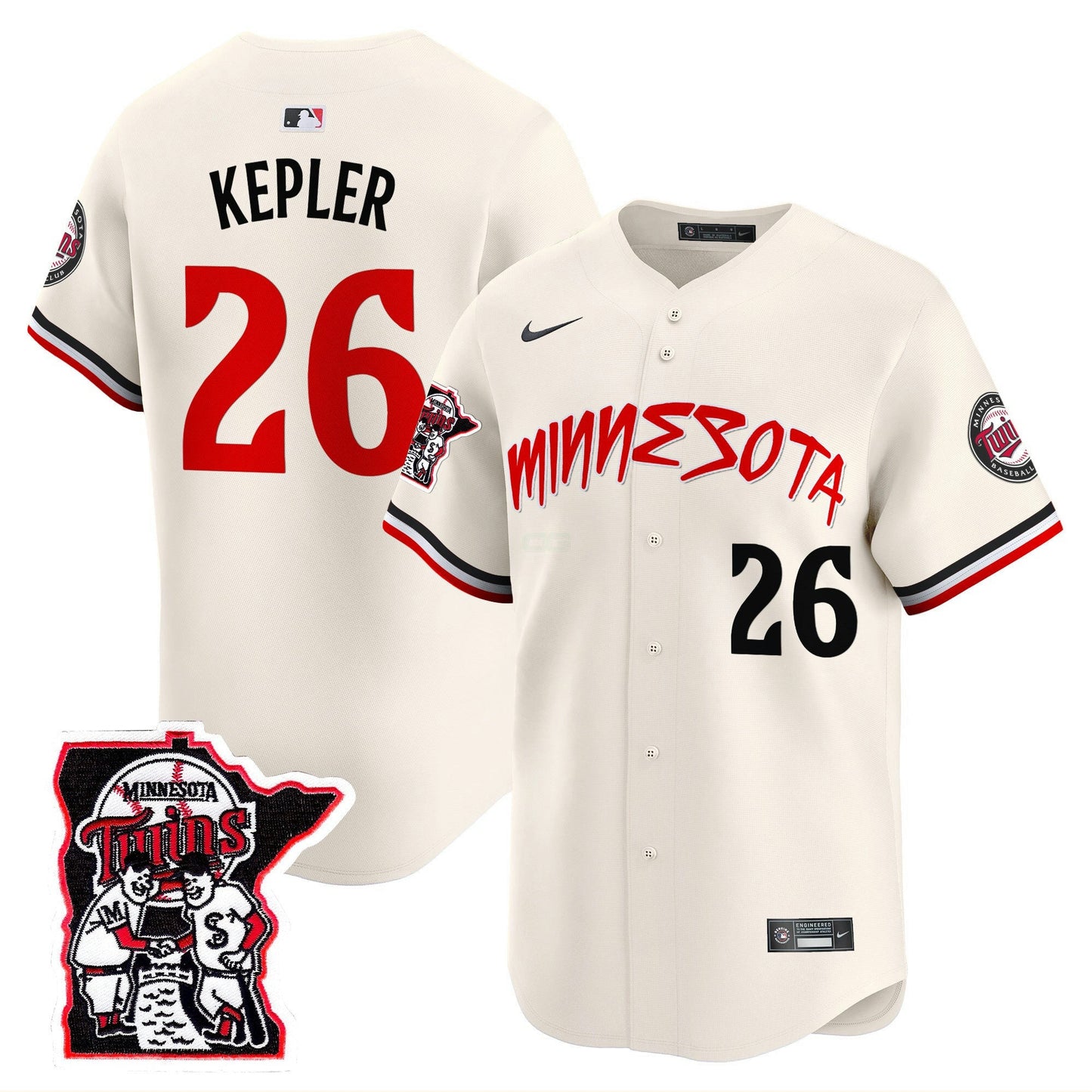 Camisa MLB Men’s Minnesota Shaking Hands Patch Vapor Premier Limited Jersey