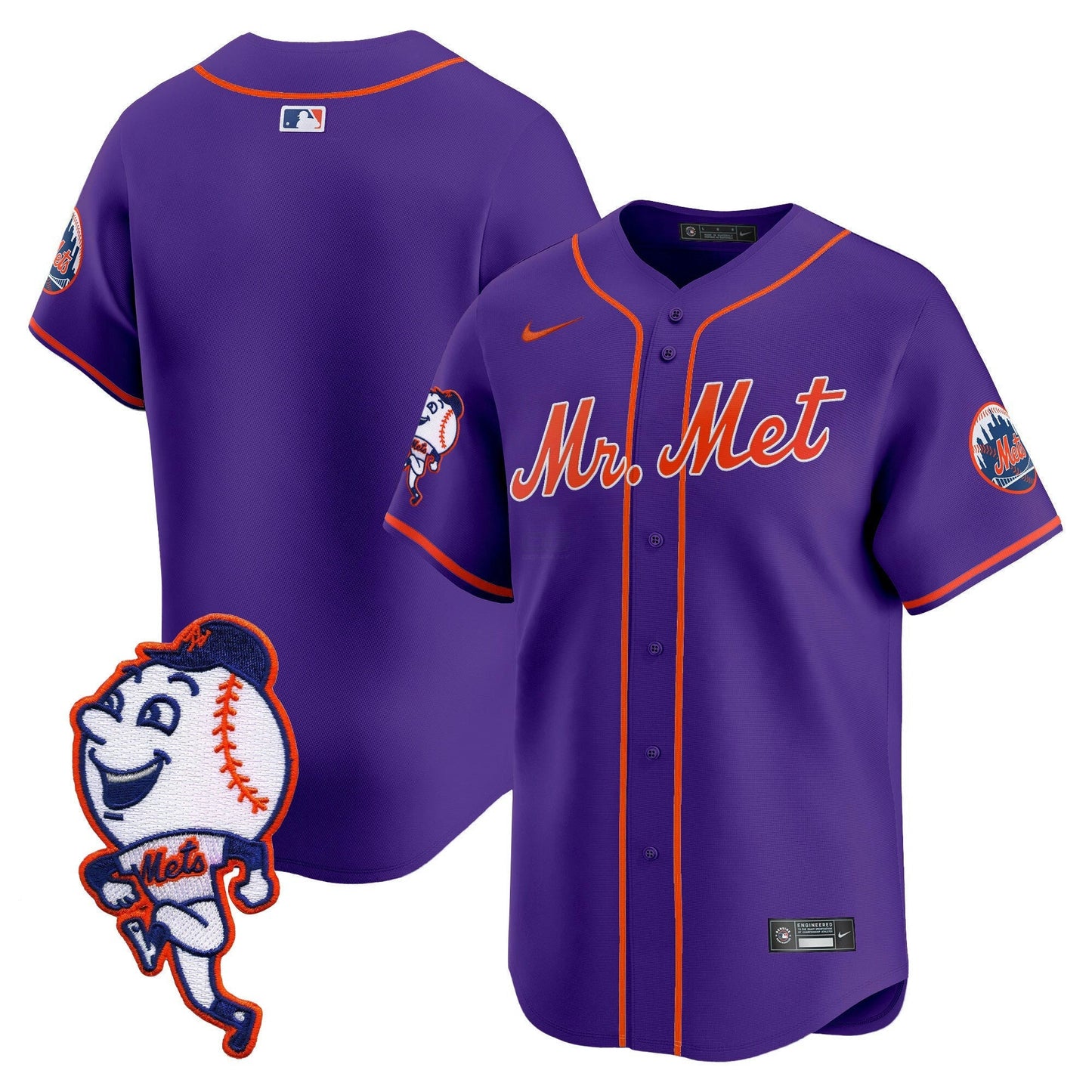 Camisa MLB Men’s Mr. Met Patch Vapor Premier Limited Jersey