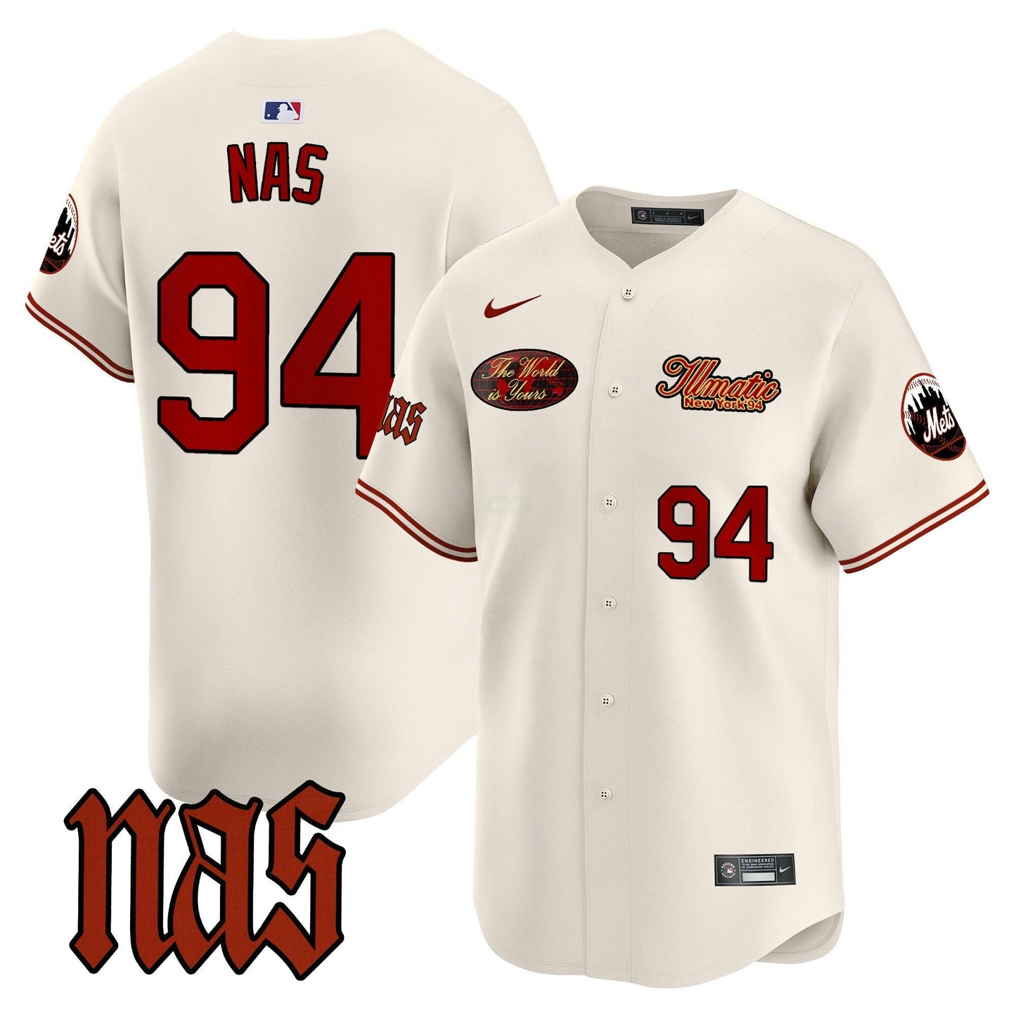 Camisa MLB Men’s Nas Illmatic Vapor Premier Limited Jersey V2