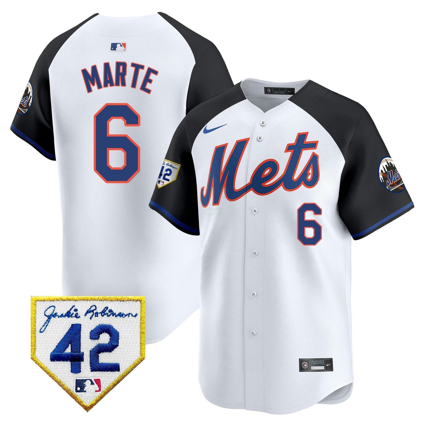 Camisa MLB New York Mets Men’s New York 2024 Jackie Robinson Patch Vapor Premier Limited Jersey
