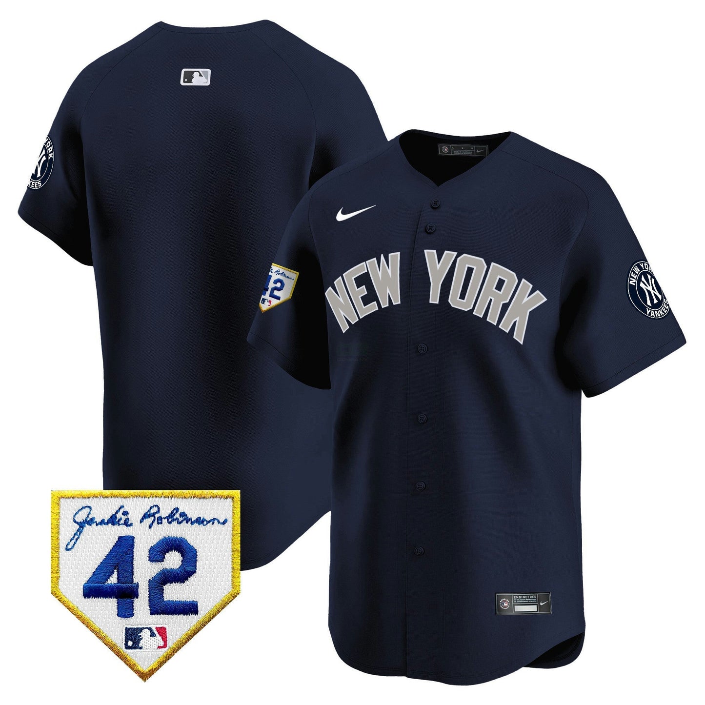 Camisa MLB New York Yankees Men’s New York 2024 Jackie Robinson Patch Vapor Premier Limited Jersey