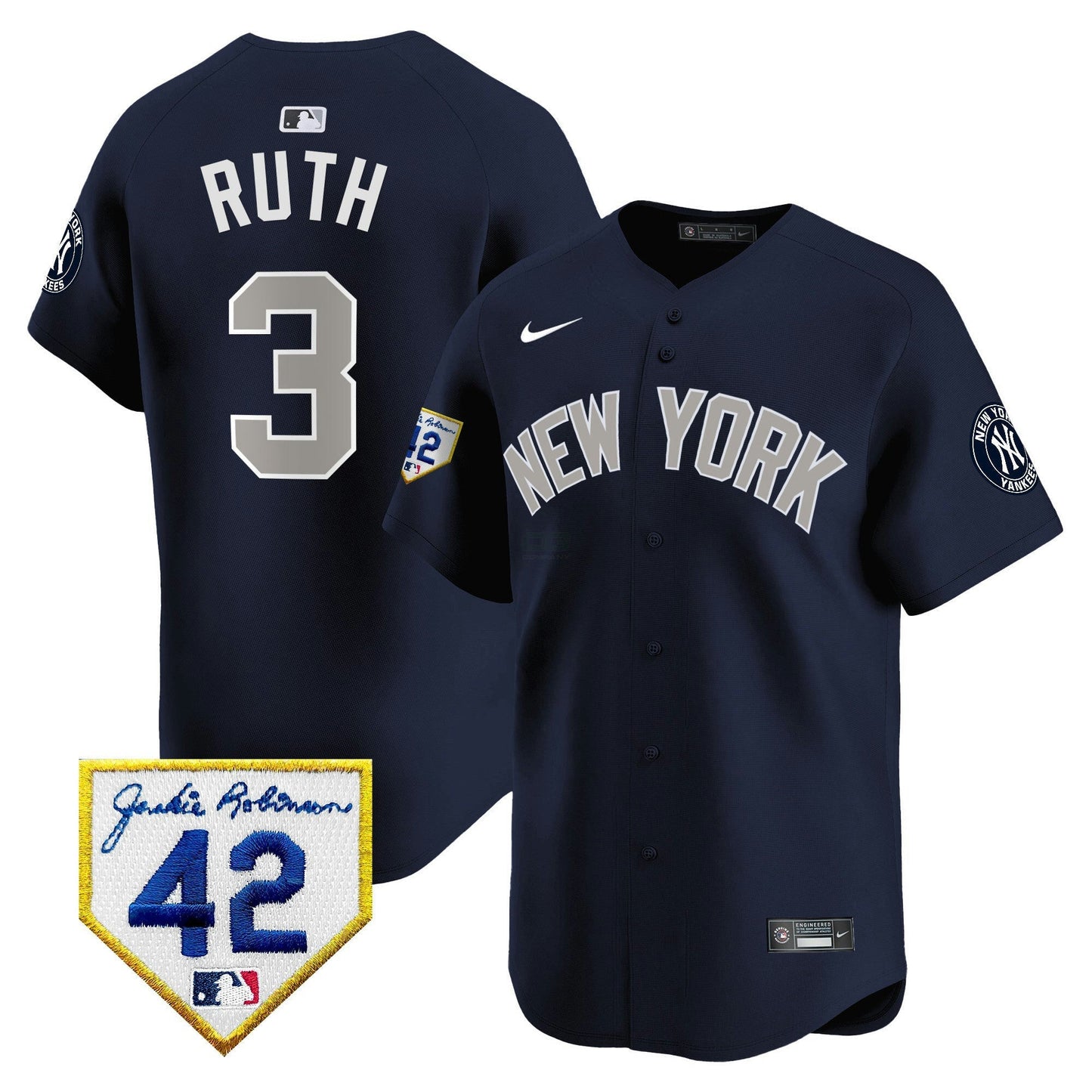 Camisa MLB New York Yankees Men’s New York 2024 Jackie Robinson Patch Vapor Premier Limited Jersey