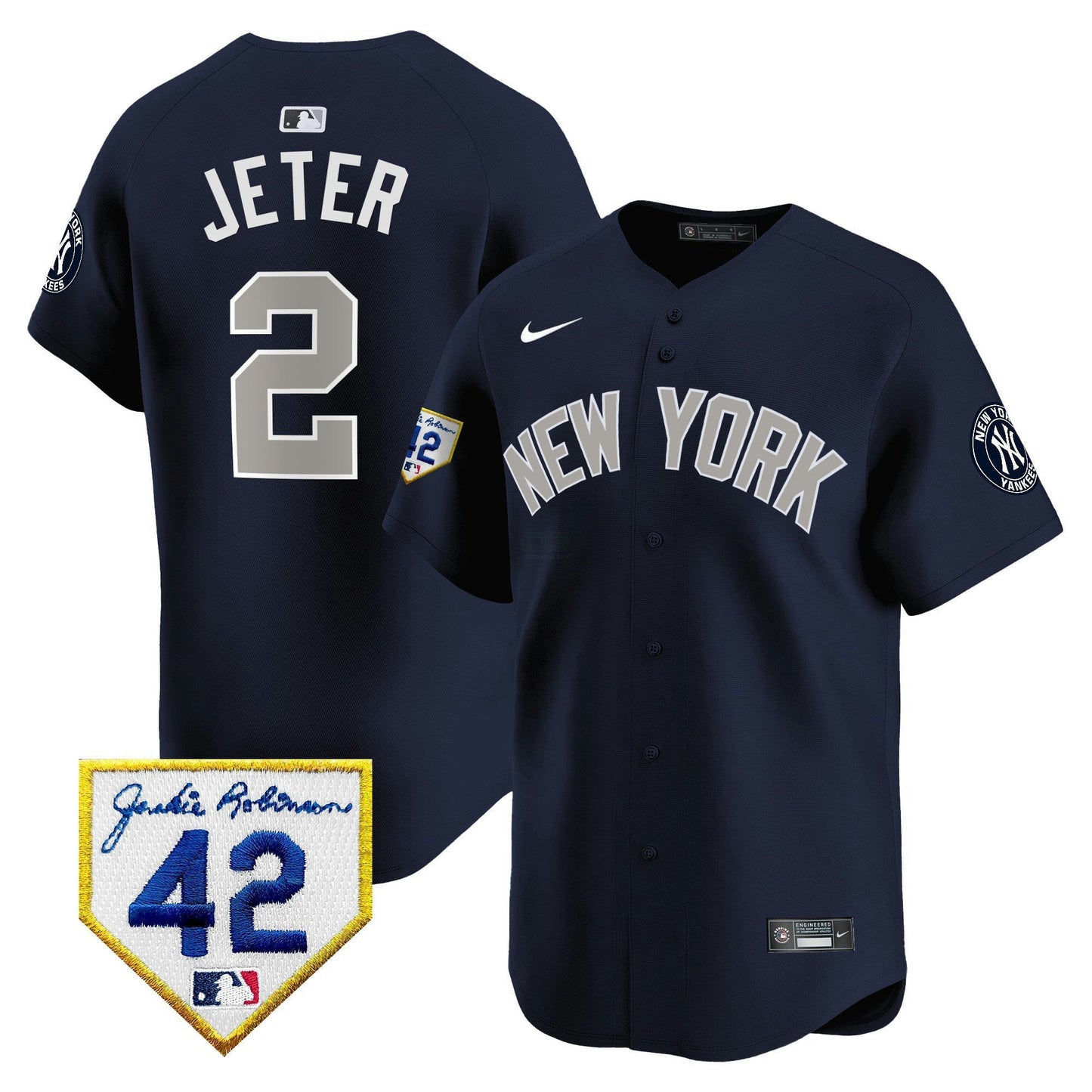 Camisa MLB New York Yankees Men’s New York 2024 Jackie Robinson Patch Vapor Premier Limited Jersey