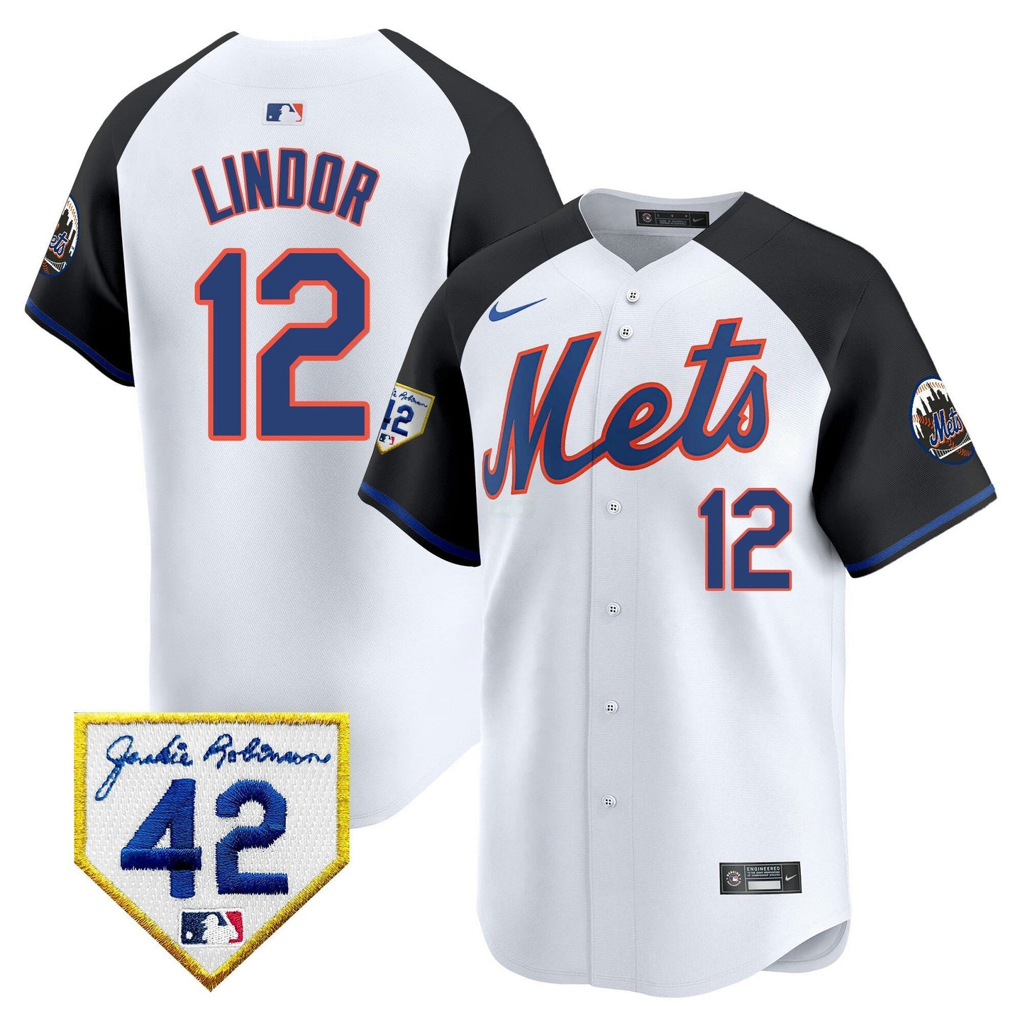 Camisa MLB New York Mets Men’s New York 2024 Jackie Robinson Patch Vapor Premier Limited Jersey
