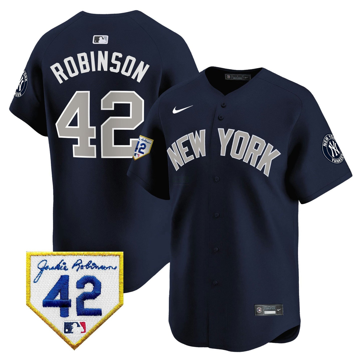 Camisa MLB New York Yankees Men’s New York 2024 Jackie Robinson Patch Vapor Premier Limited Jersey