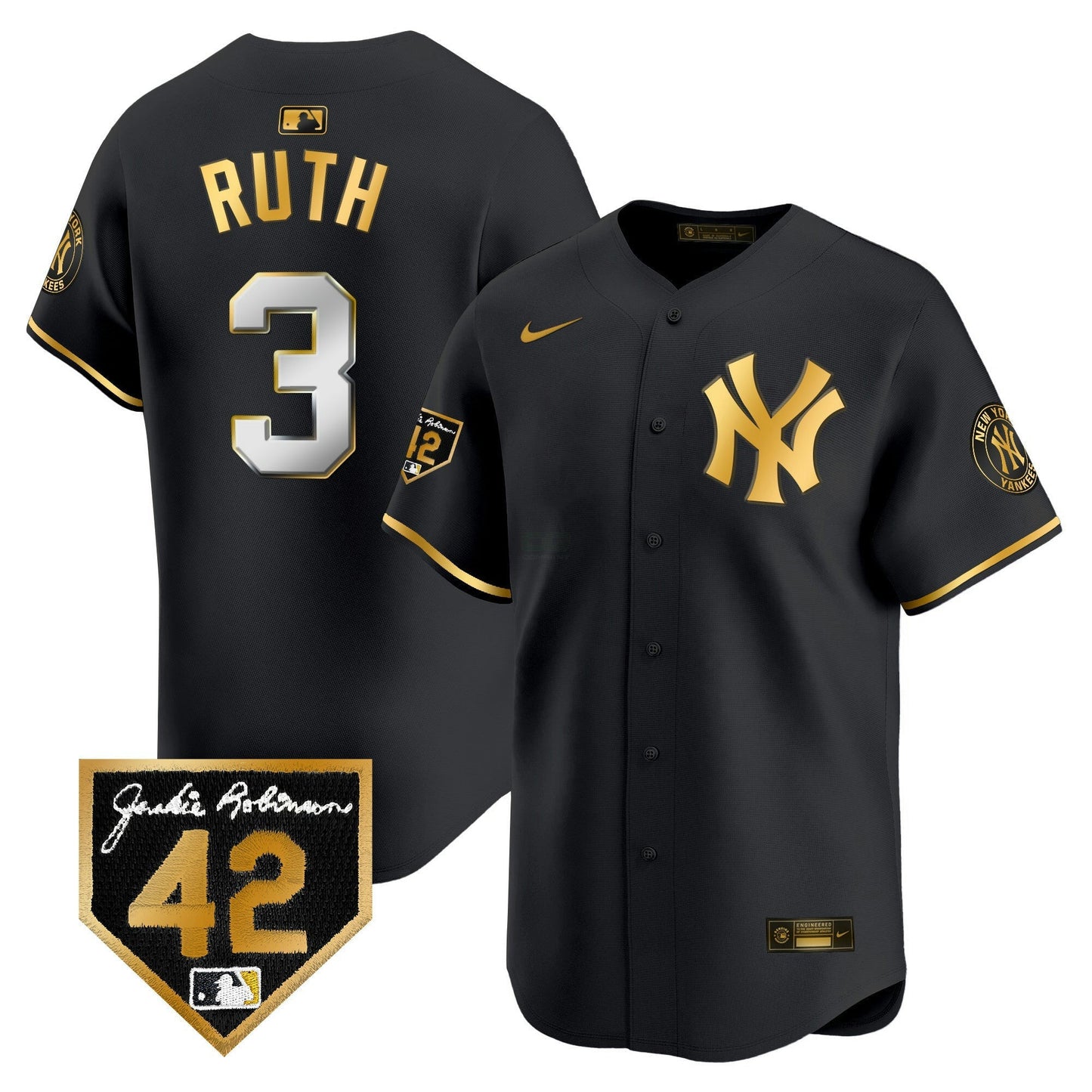Camisa MLB New York Yankees Men’s New York 2024 Jackie Robinson Patch Vapor Premier Limited Jersey