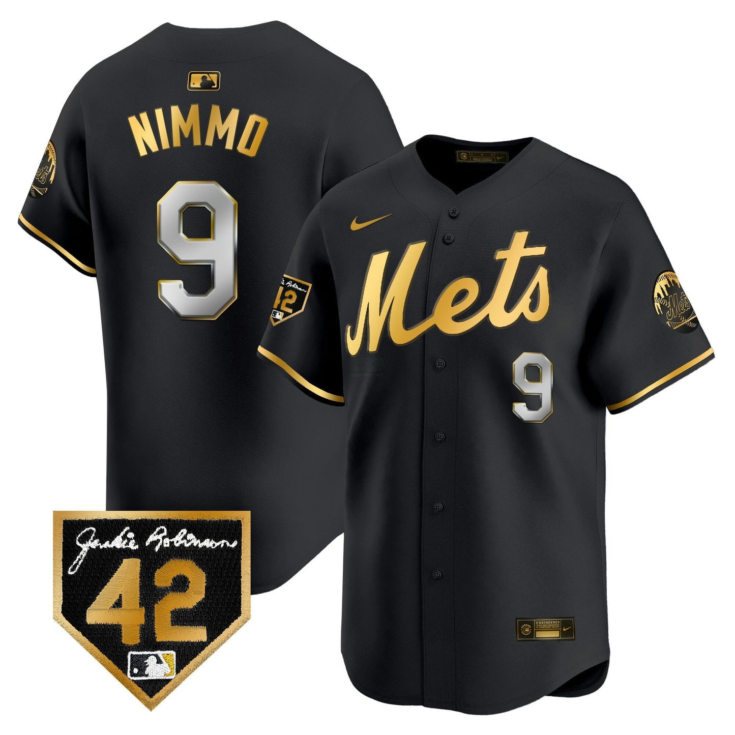 Camisa MLB New York Mets Men’s New York 2024 Jackie Robinson Patch Vapor Premier Limited Jersey