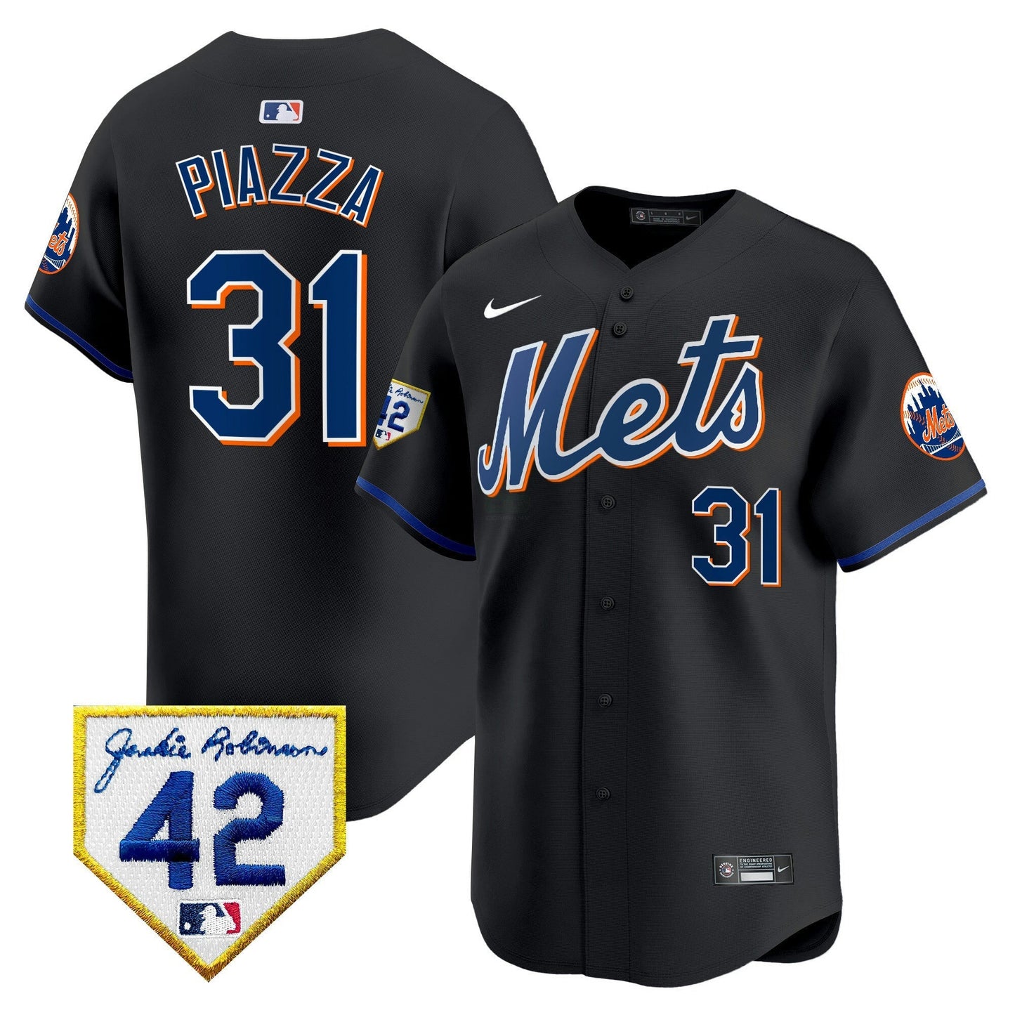 Camisa MLB New York Mets Men’s New York 2024 Jackie Robinson Patch Vapor Premier Limited Jersey