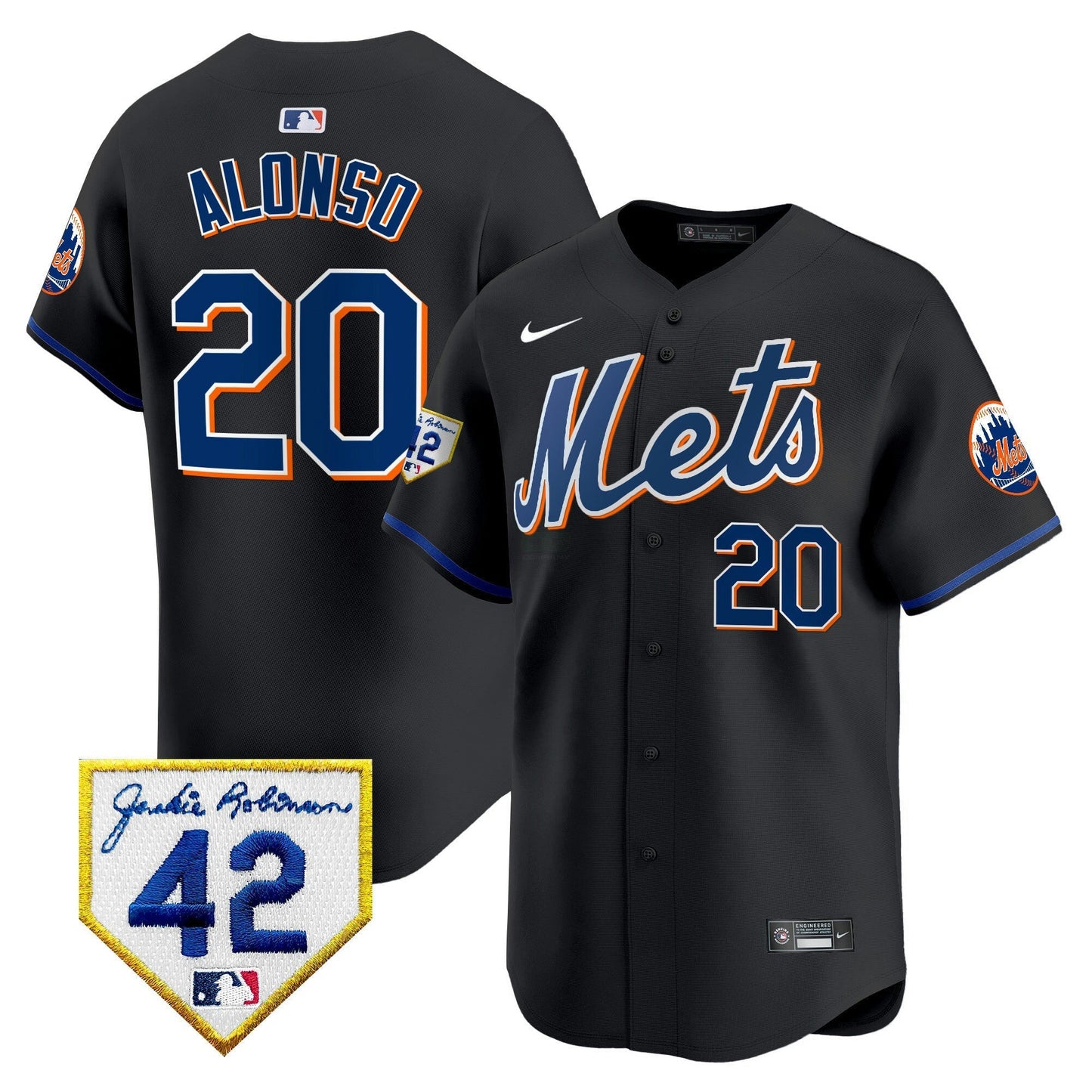 Camisa MLB New York Mets Men’s New York 2024 Jackie Robinson Patch Vapor Premier Limited Jersey