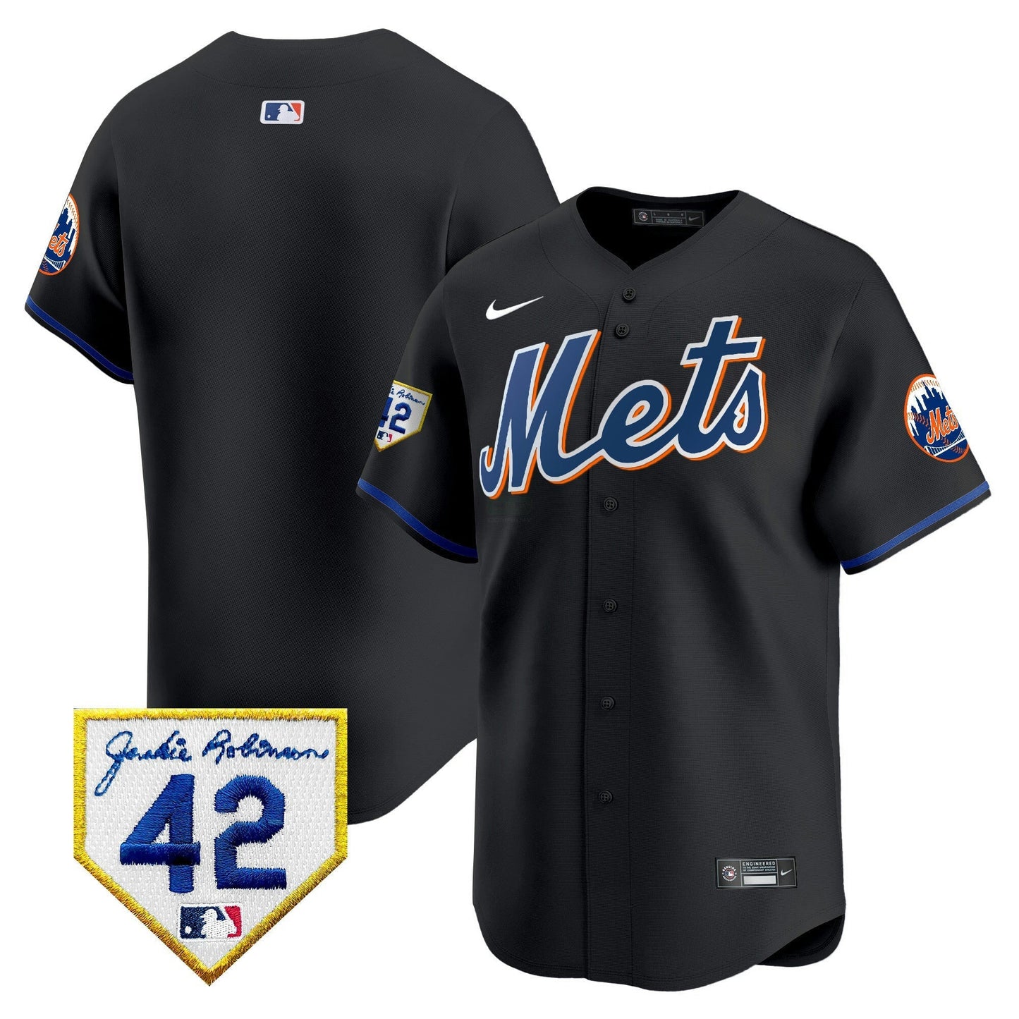 Camisa MLB New York Mets Men’s New York 2024 Jackie Robinson Patch Vapor Premier Limited Jersey