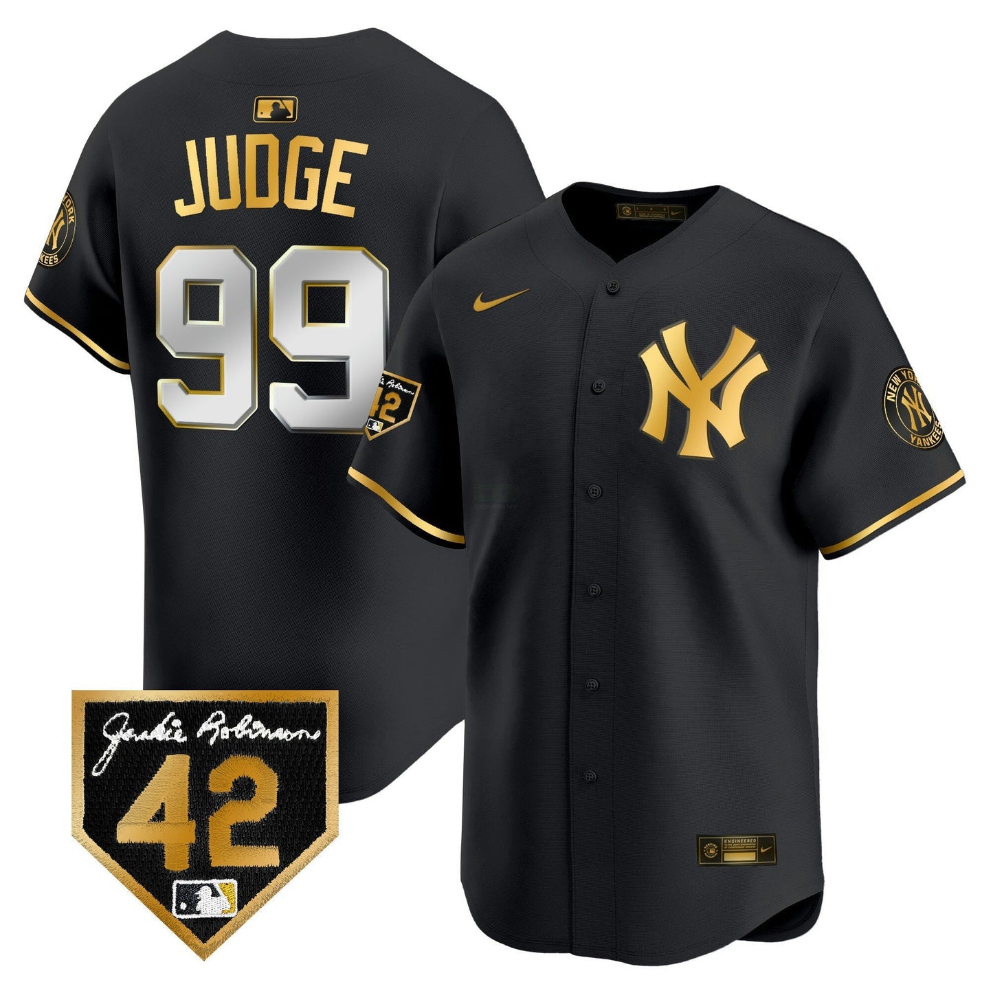 Camisa MLB New York Yankees Men’s New York 2024 Jackie Robinson Patch Vapor Premier Limited Jersey