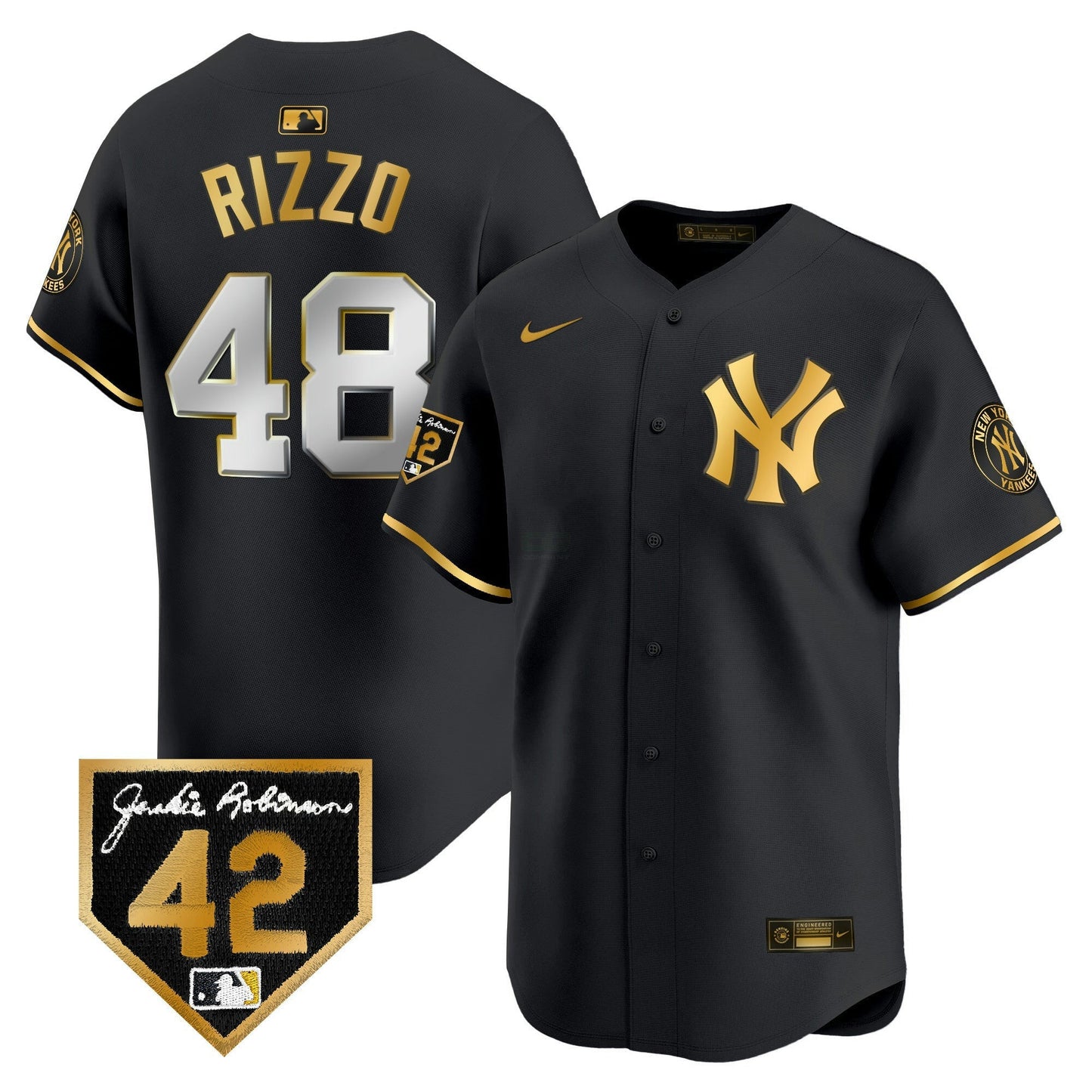 Camisa MLB New York Yankees Men’s New York 2024 Jackie Robinson Patch Vapor Premier Limited Jersey