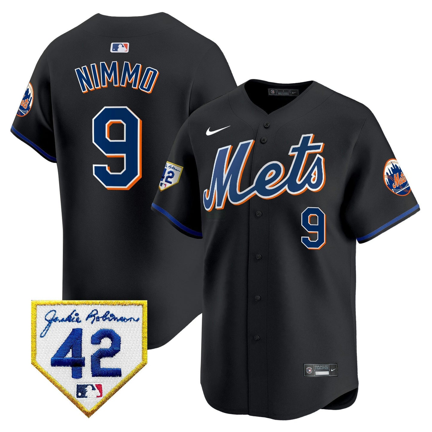 Camisa MLB New York Mets Men’s New York 2024 Jackie Robinson Patch Vapor Premier Limited Jersey