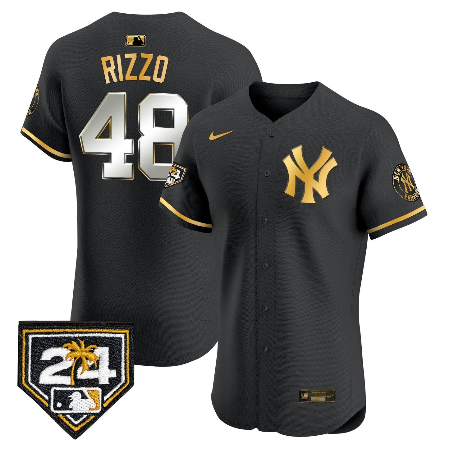 Camisa MLB Men’s New York 2024 Spring Training Patch Vapor Premier Elite Jersey V2