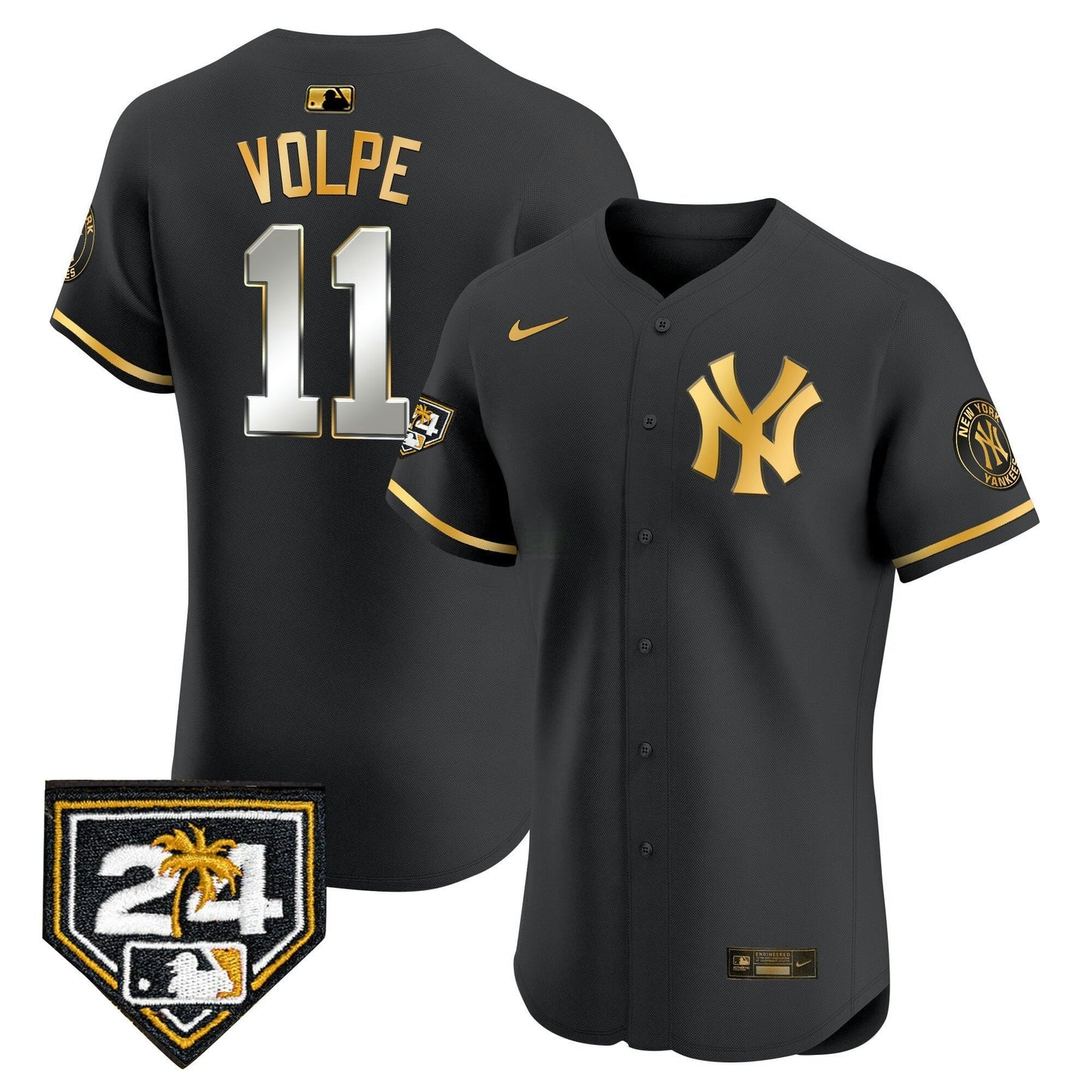 Camisa MLB Men’s New York 2024 Spring Training Patch Vapor Premier Elite Jersey V2