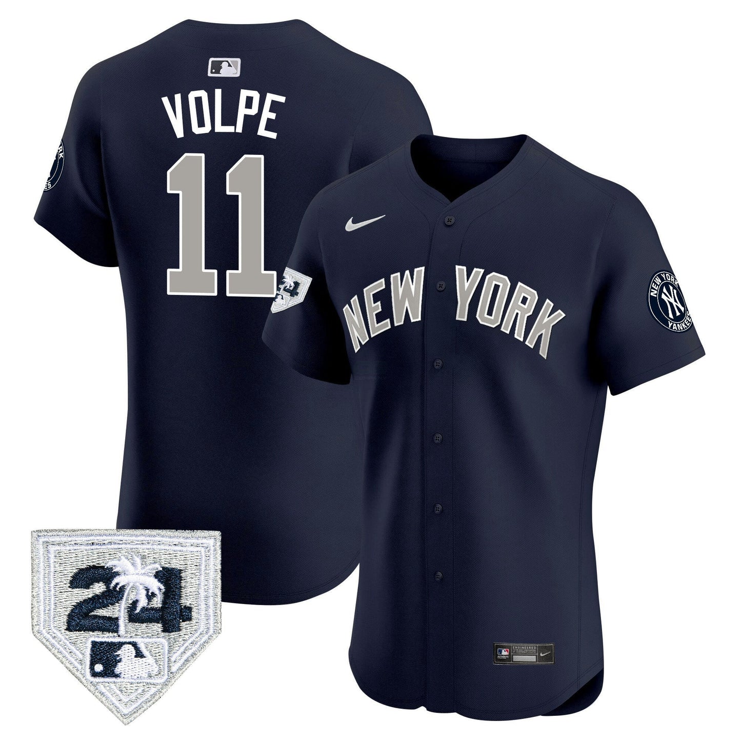 Camisa MLB Men’s New York 2024 Spring Training Patch Vapor Premier Elite Jersey V2